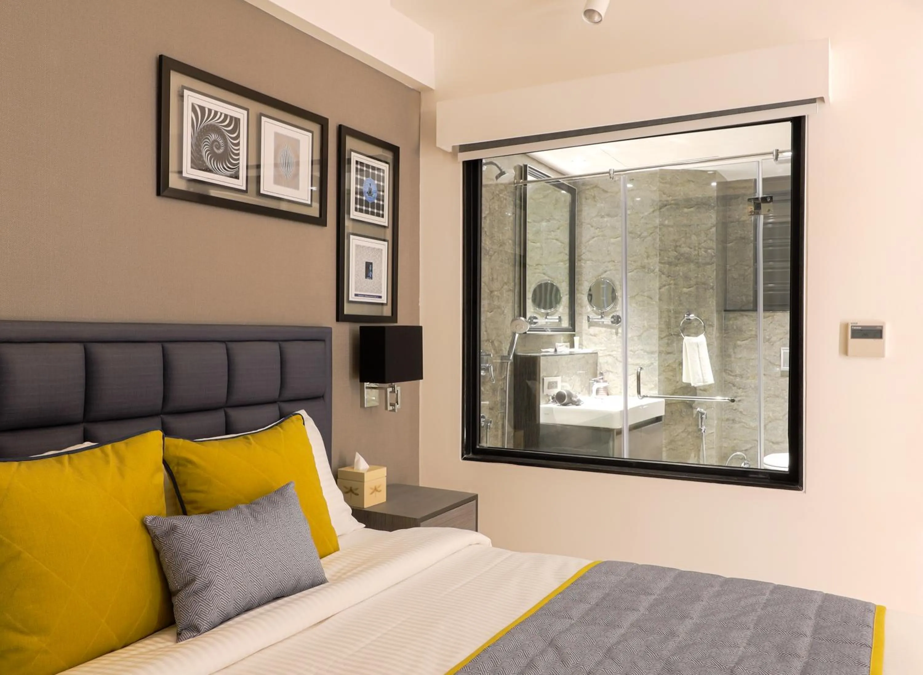 Bedroom, Bed in AIR by Ahuja Residences