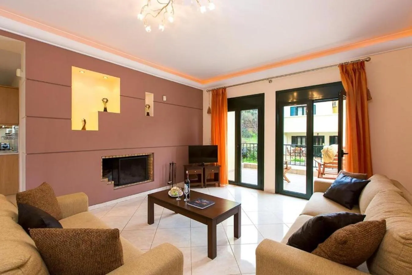 Living room in Argyro Villa