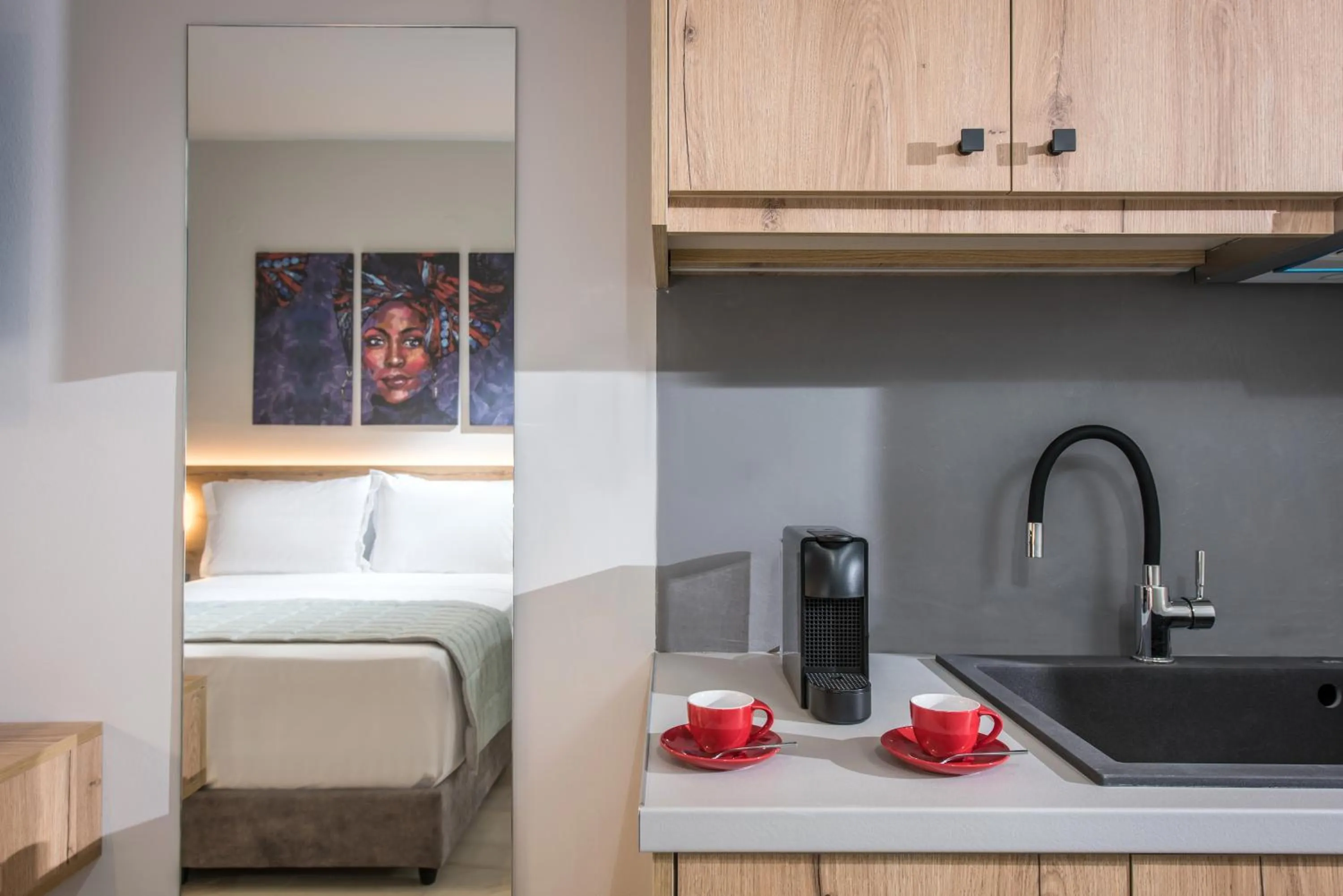 Coffee/tea facilities, Bed in Nuovo Crete By Sea