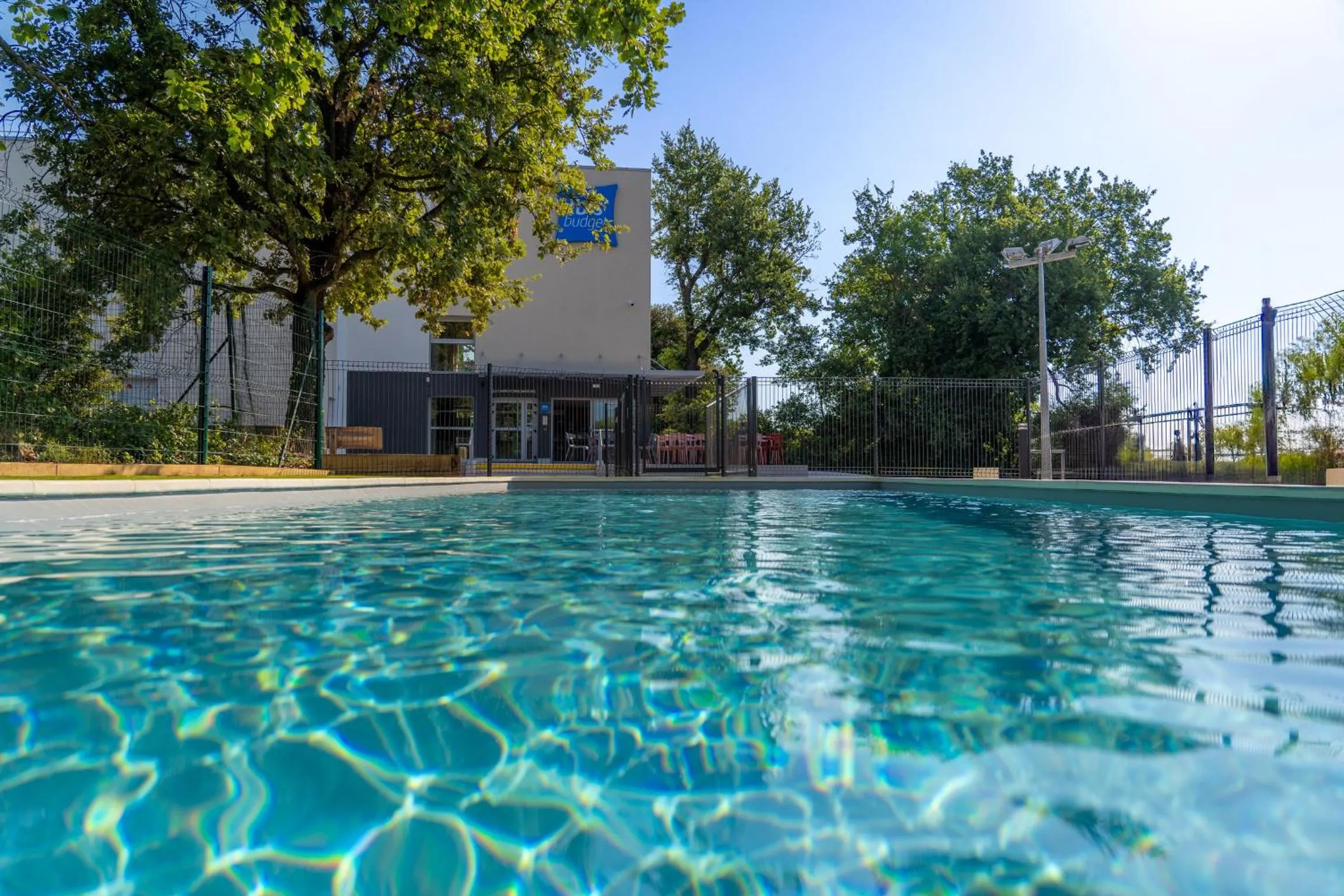 Pool view in ibis budget Le Cannet des Maures