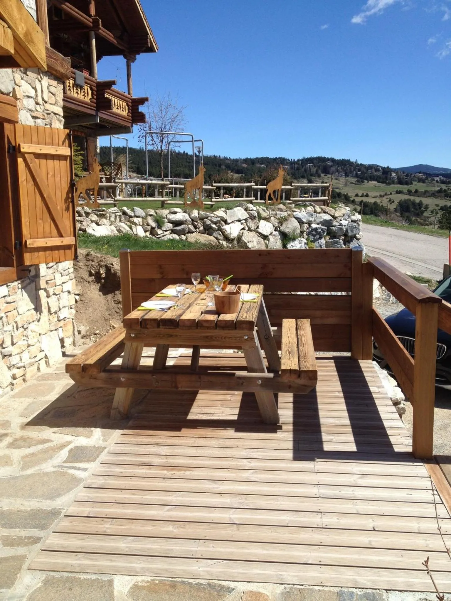 Balcony/Terrace in Appartements dans Chalet