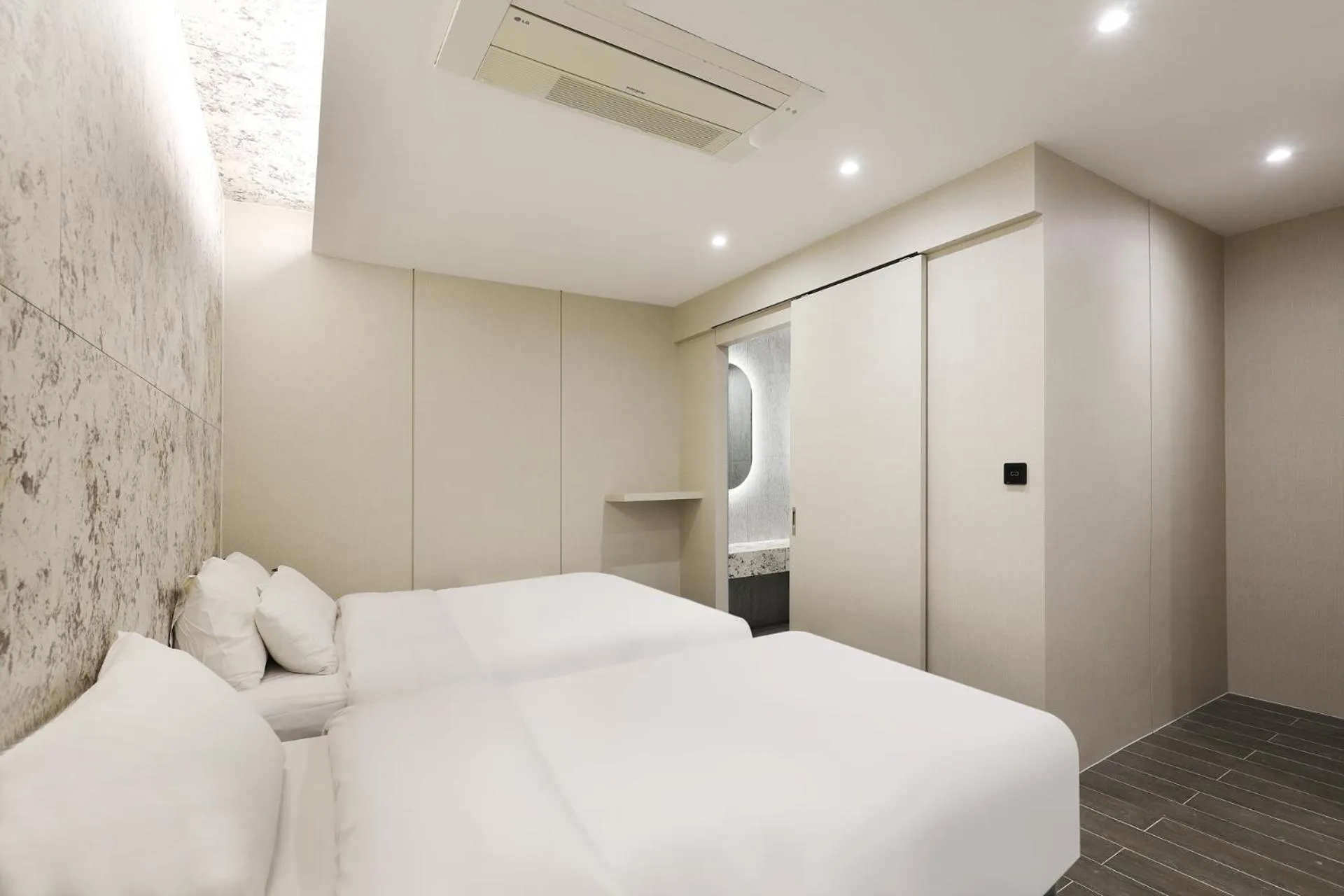 Bathroom, Bed in Hotel The Designers Jongro