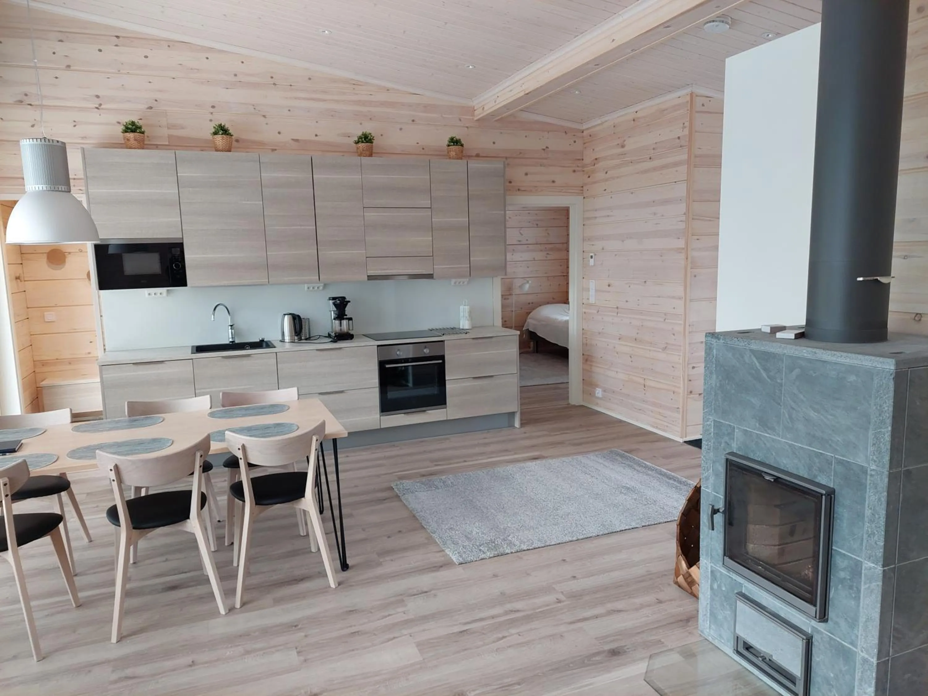Kitchen or kitchenette in Villa Paatari, Inari (Paadarjärvi)