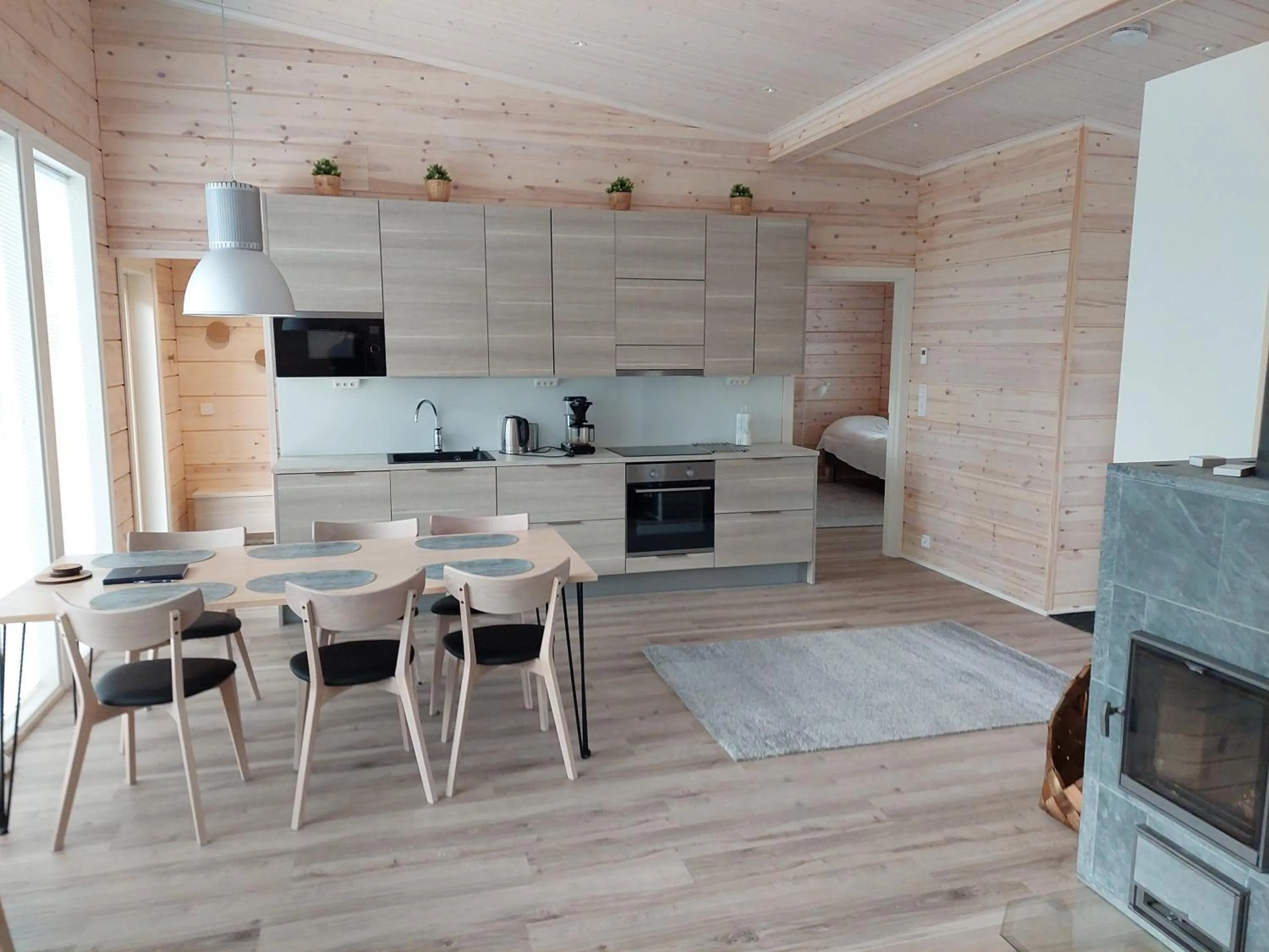 Kitchen or kitchenette in Villa Paatari, Inari (Paadarjärvi)