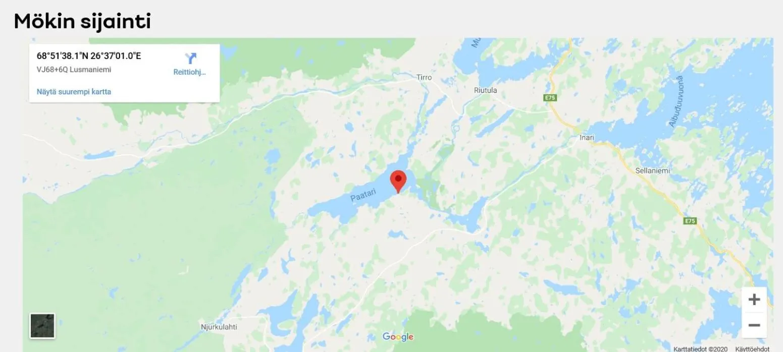 Villa Paatari, Inari (Paadarjärvi)