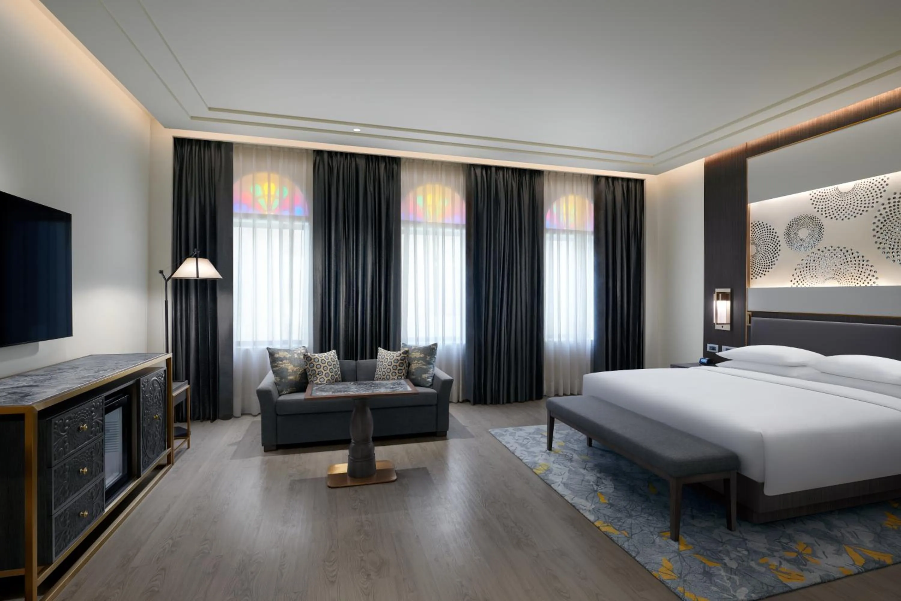 Photo of the whole room, Bed in Hyatt Regency Jaipur Mansarovar