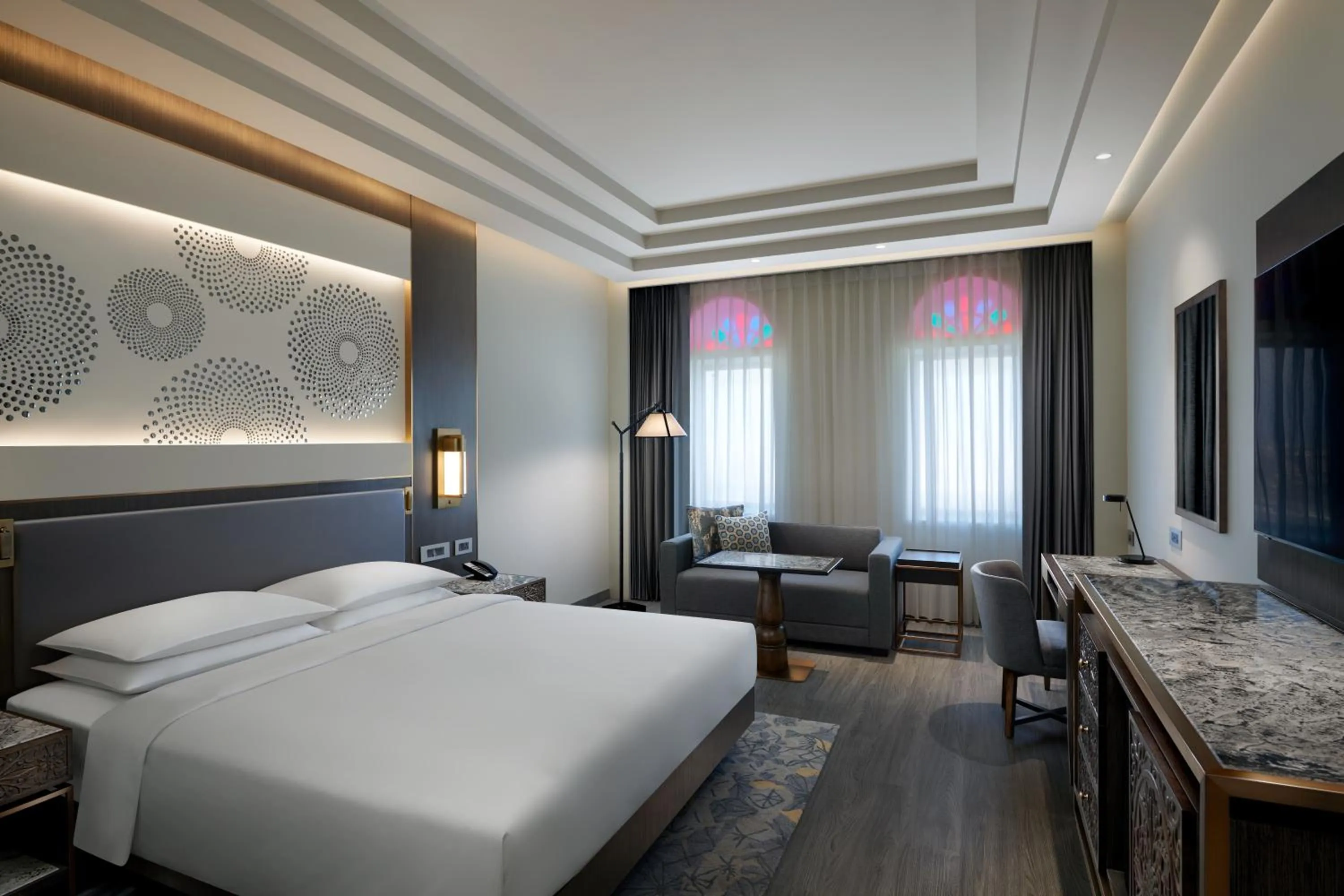 Photo of the whole room, Bed in Hyatt Regency Jaipur Mansarovar