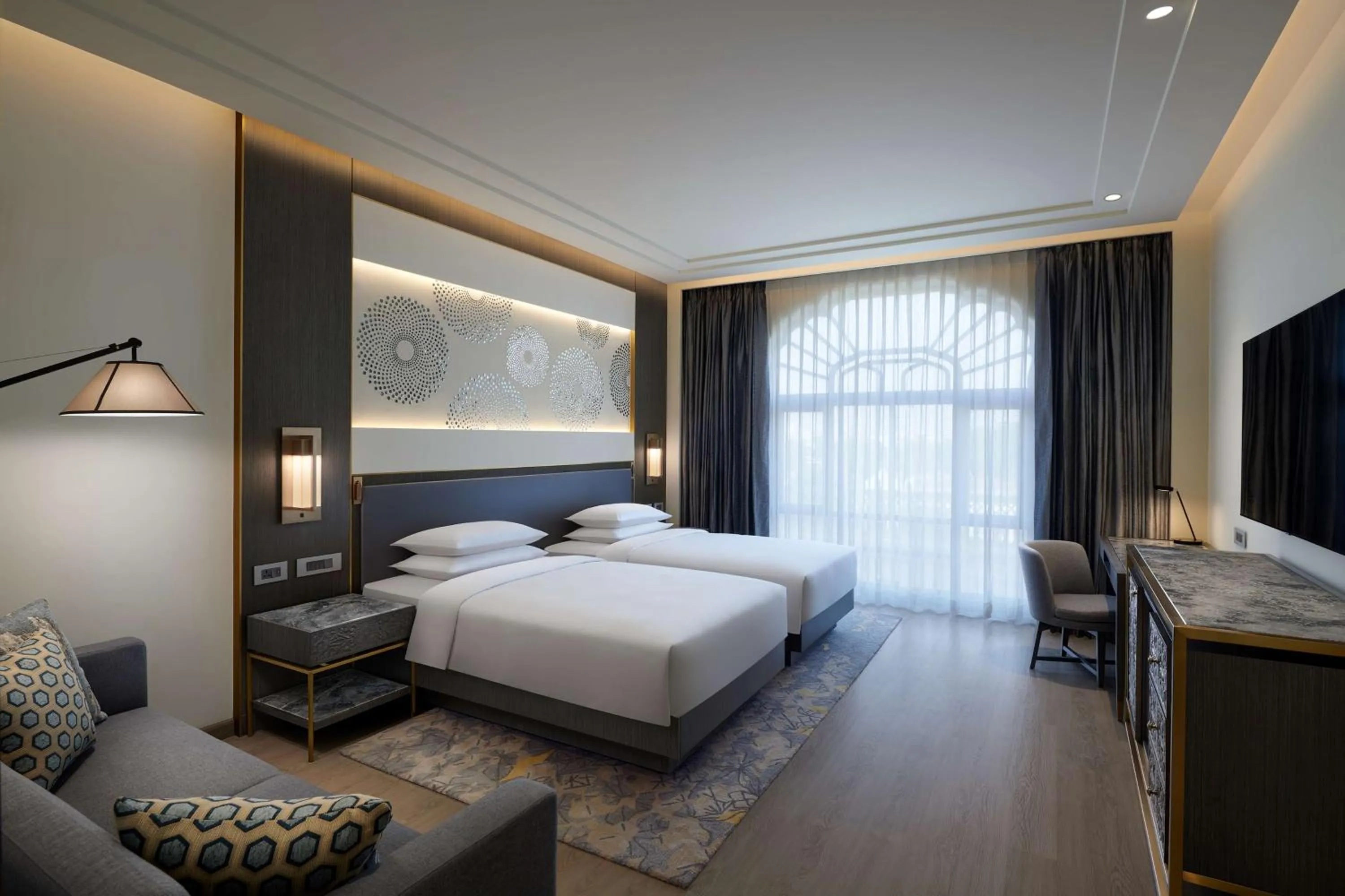 Bedroom, Bed in Hyatt Regency Jaipur Mansarovar