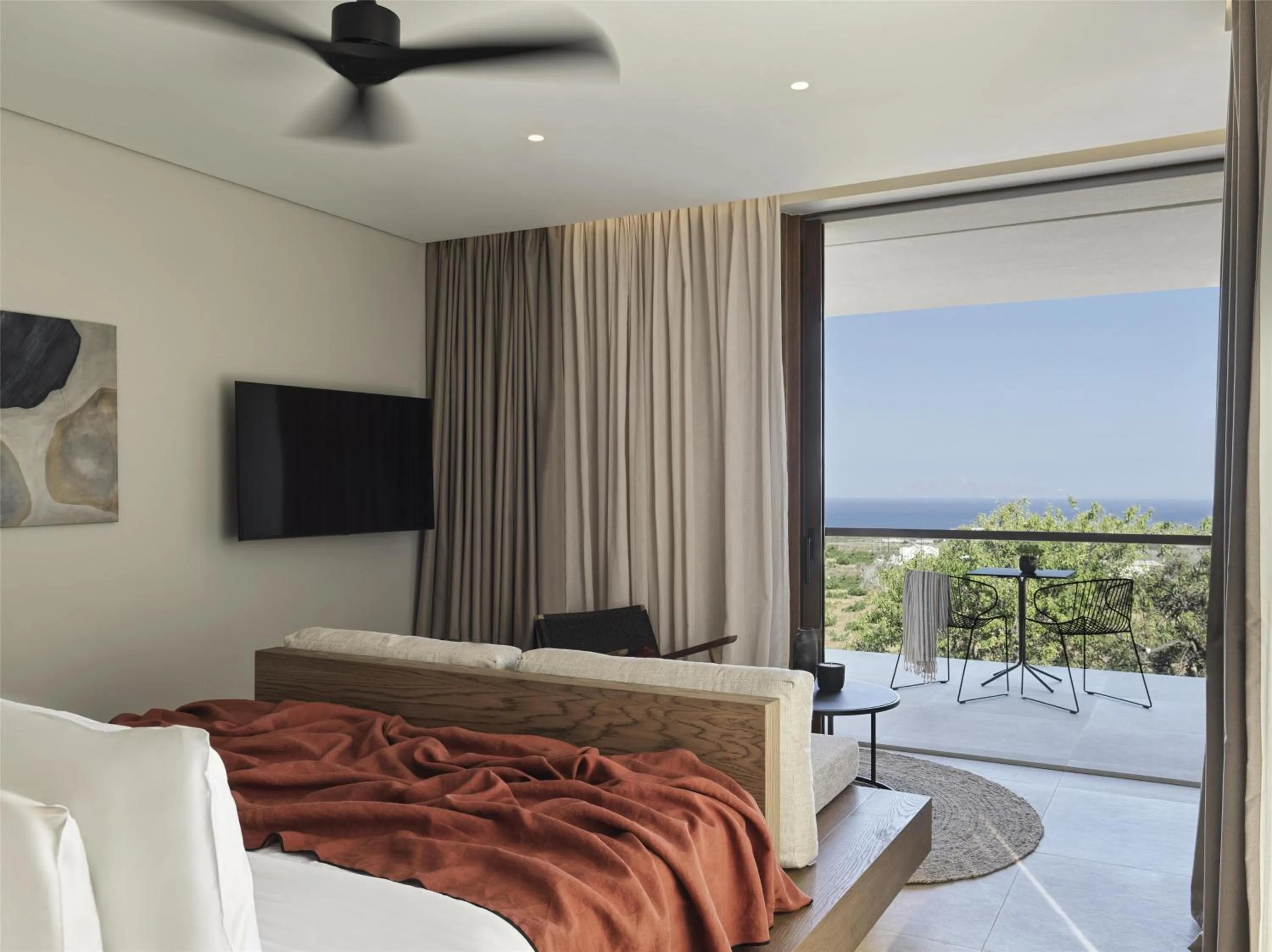 Photo of the whole room, Bed in Magma Resort Santorini, In The Unbound Collection By Hyatt