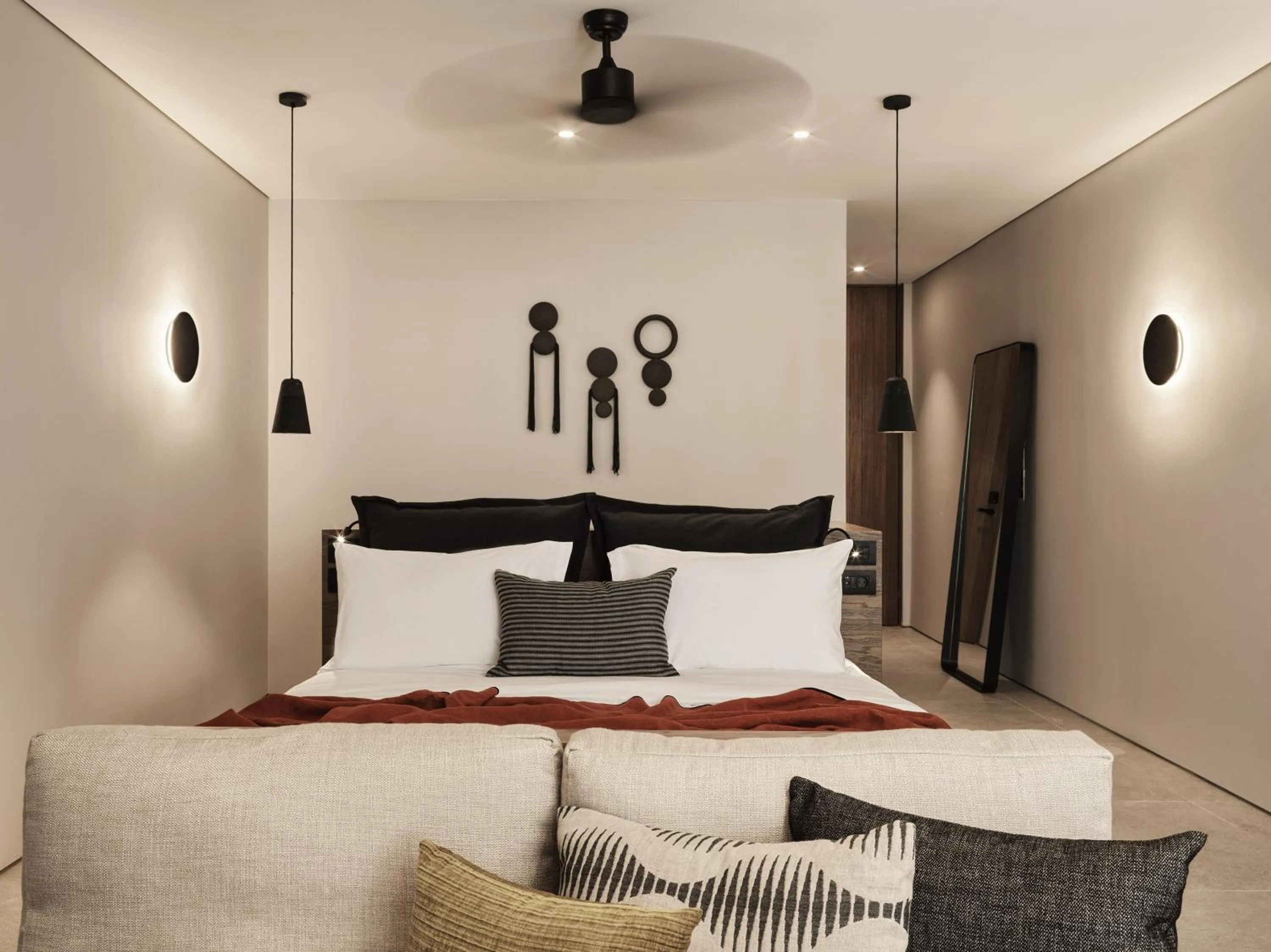 Bed in Magma Resort Santorini, In The Unbound Collection By Hyatt