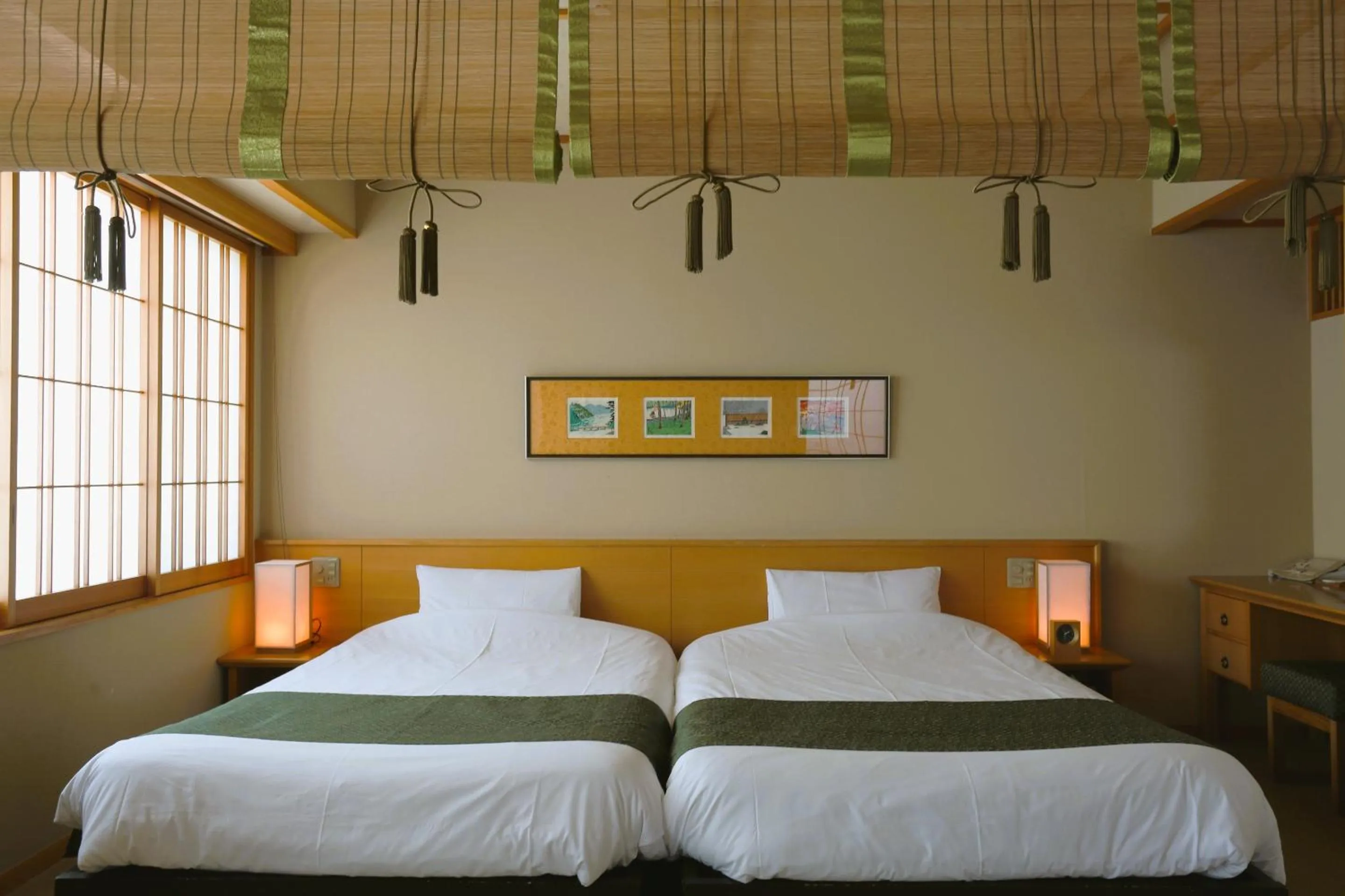Bed in Kadensho, Arashiyama Onsen, Kyoto - Kyoritsu Resort
