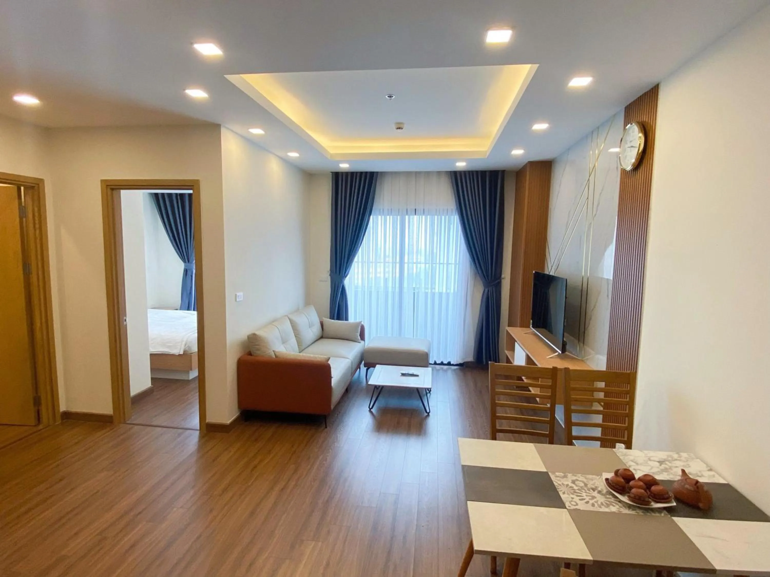 Communal lounge/ TV room, Bed in FLC Sea Tower Quy Nhon -Tran Apartment
