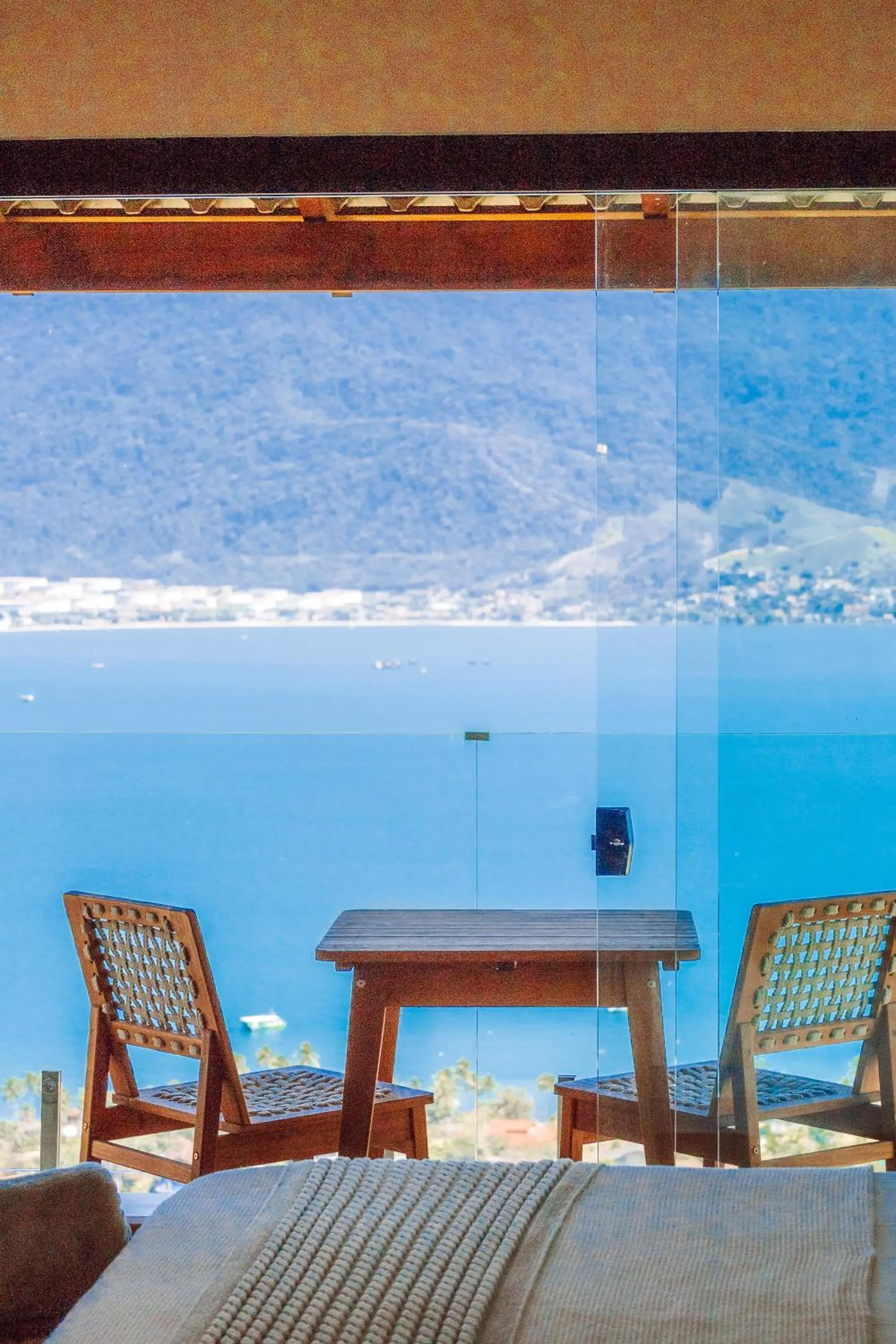 View (from property/room), Bed in Casa Natu Ilhabela Mirante