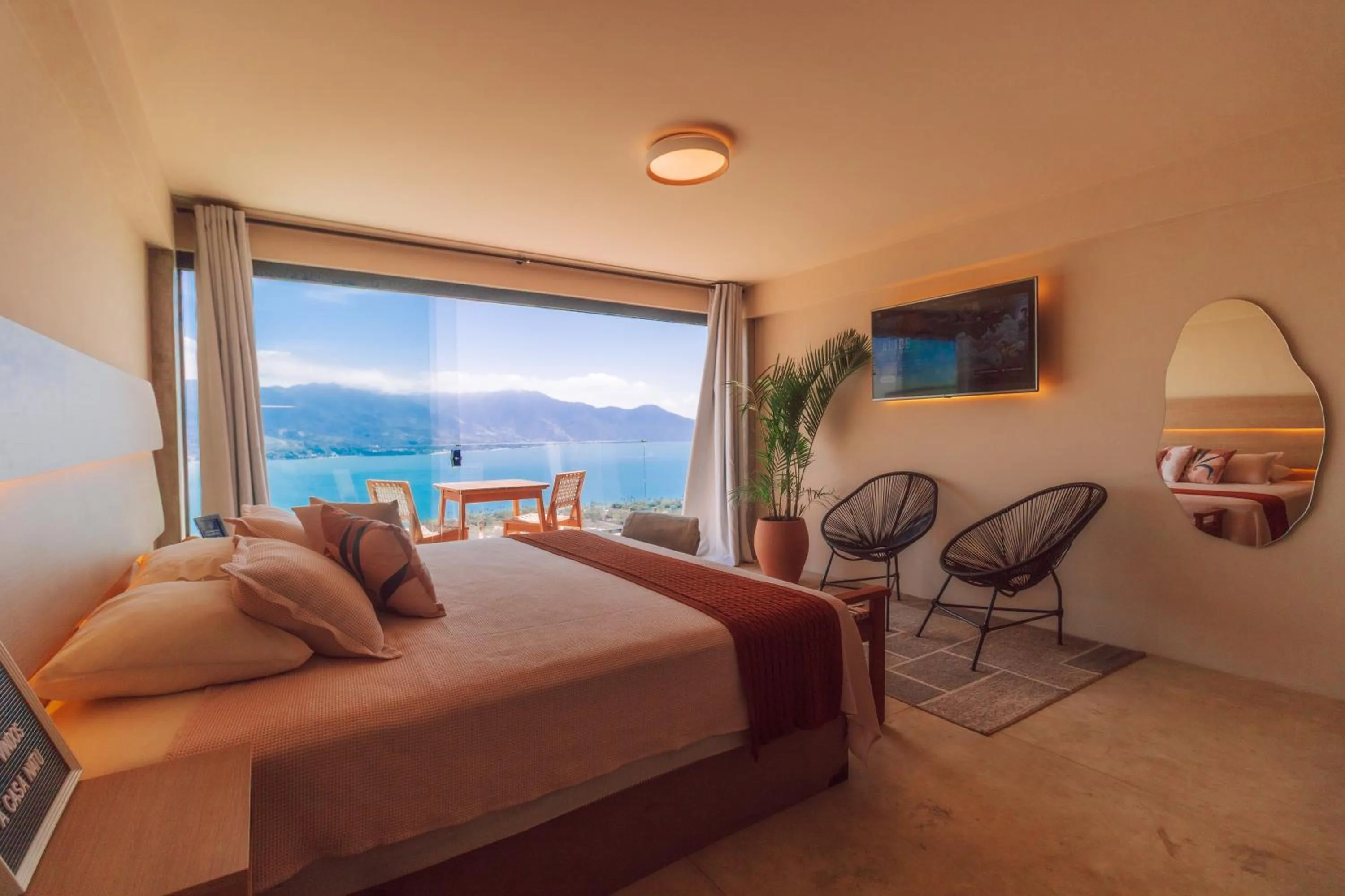View (from property/room), Bed in Casa Natu Ilhabela Mirante