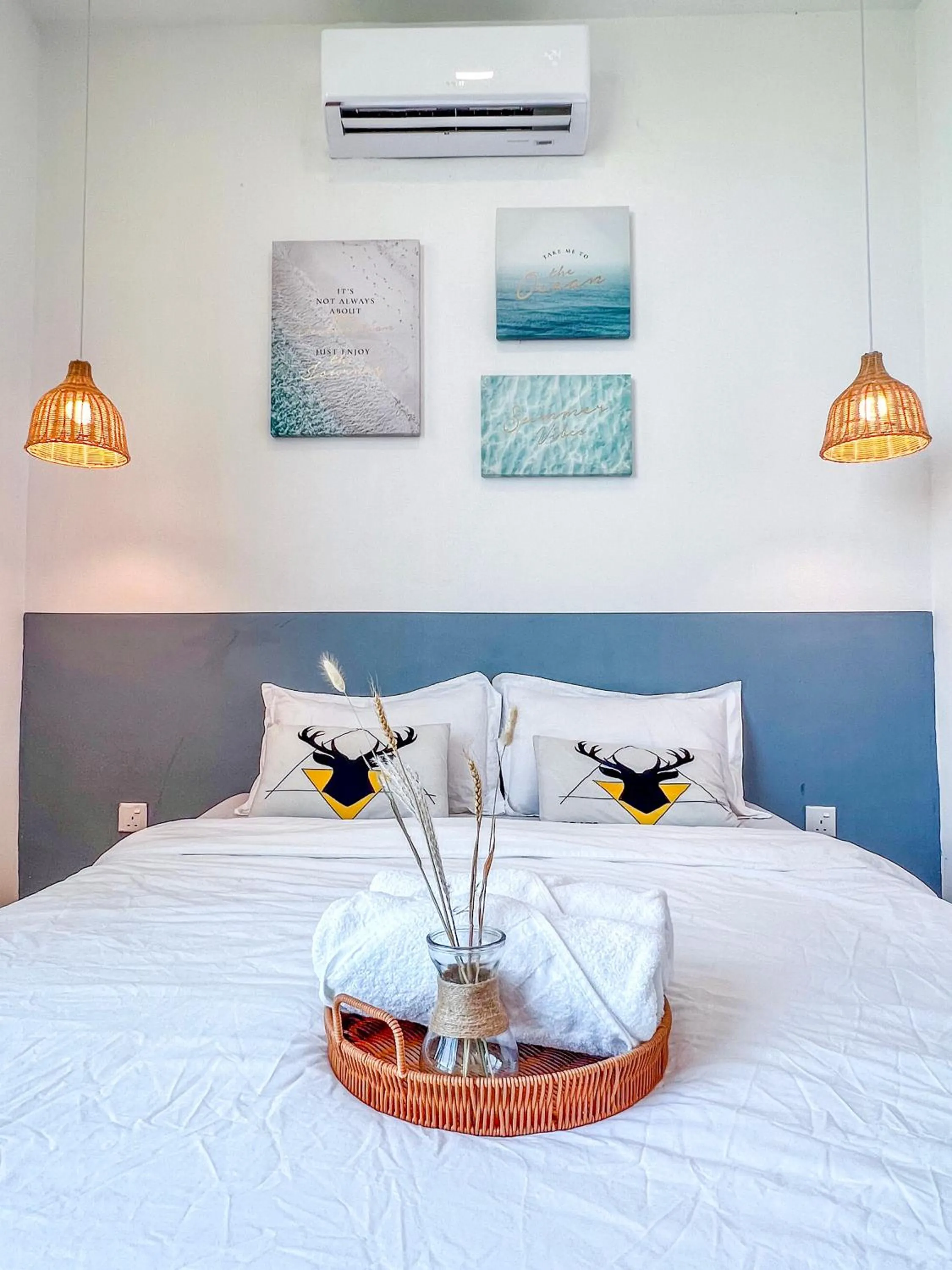 Bed in Hush Inn at ITCC Manhattan Suites