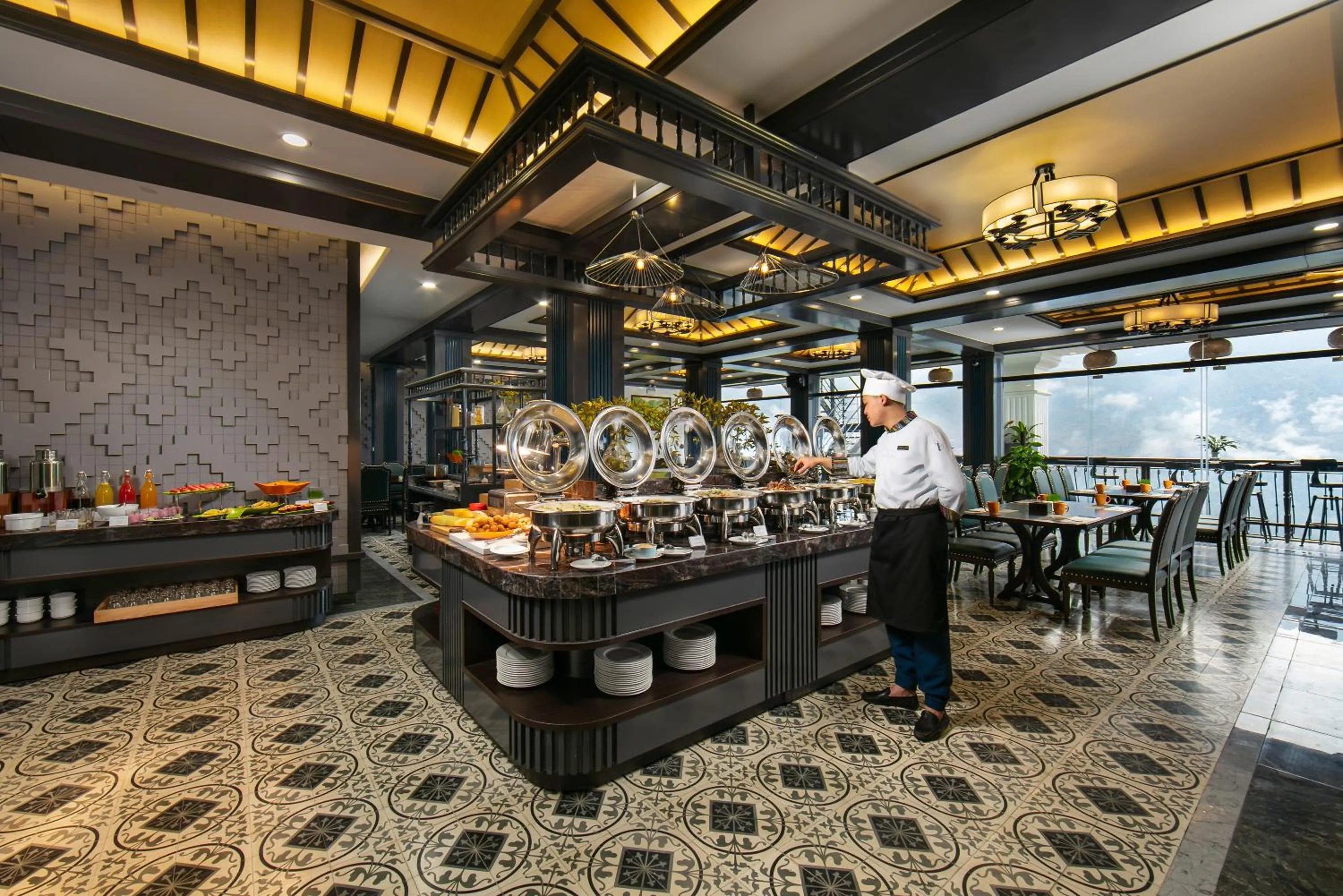Buffet breakfast in DeLaSol Sapa - Central Boutique Hotel