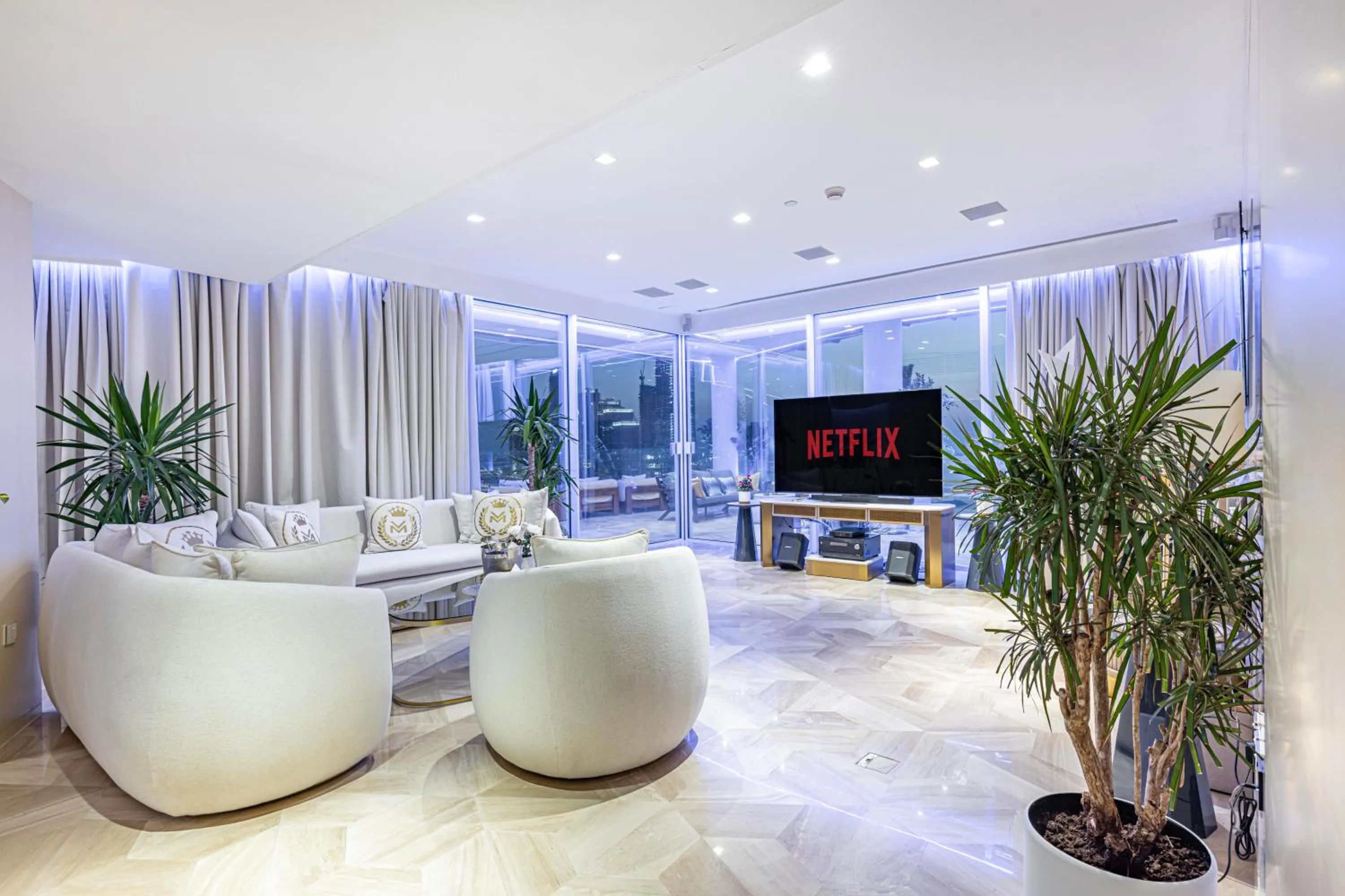 Living room in Five Palm Luxury Penthouse Full Marina View & Private Pool