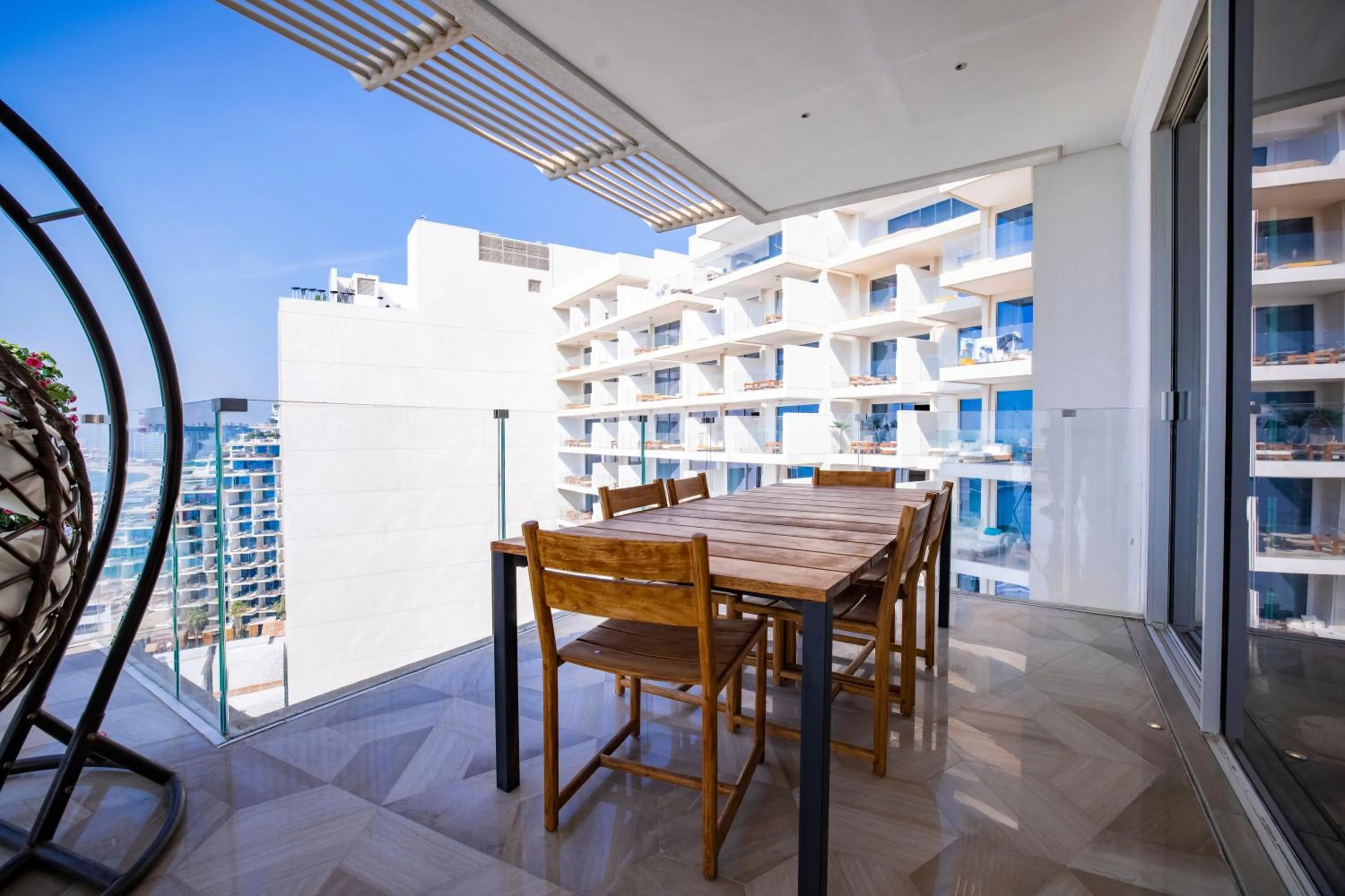 Balcony/Terrace in Five Palm Luxury Penthouse Full Marina View & Private Pool