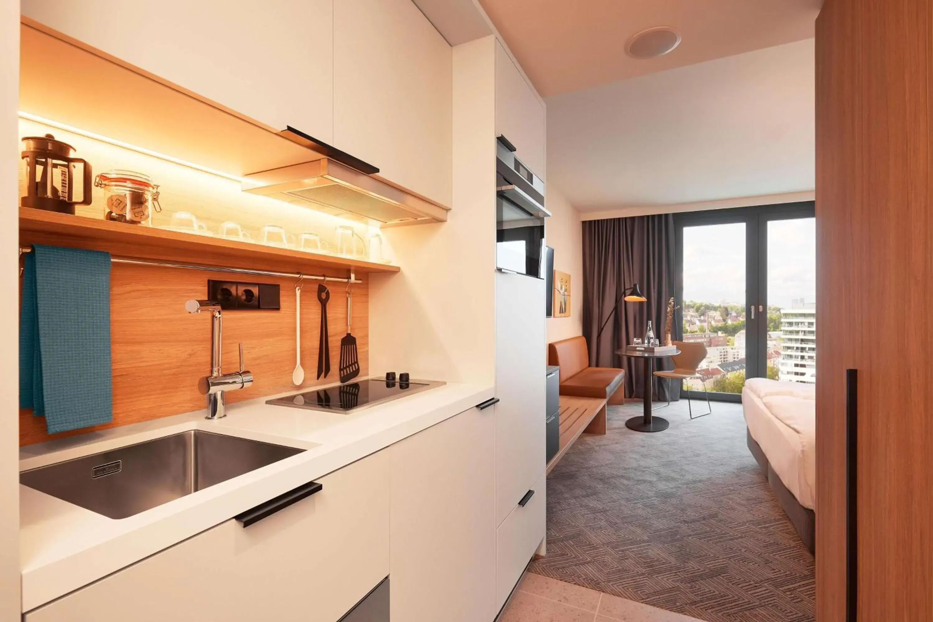 Bedroom in Adina Apartment Hotel Stuttgart Bedroom in Adina Apartment Hotel Stuttgart