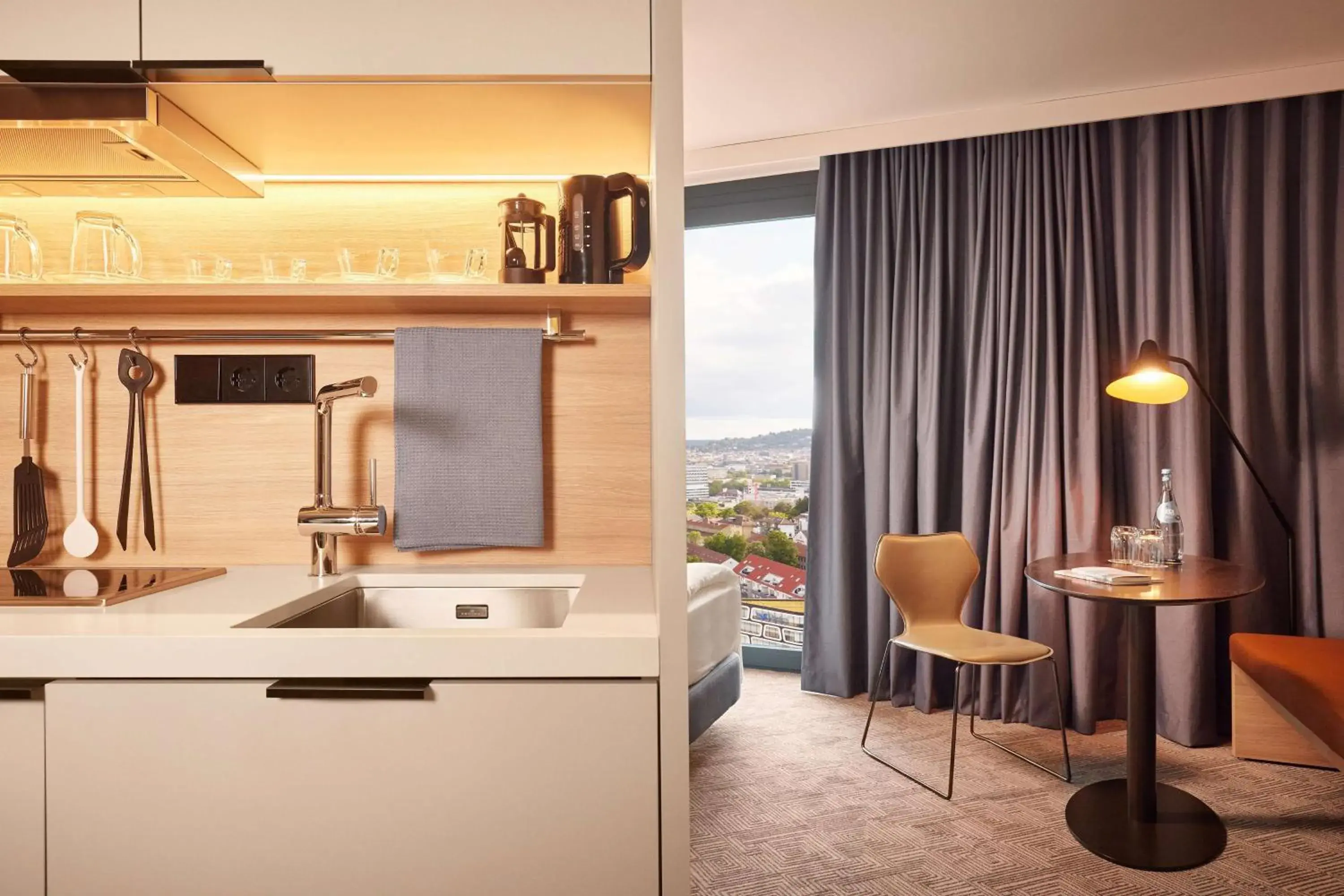 Bedroom in Adina Apartment Hotel Stuttgart Bedroom in Adina Apartment Hotel Stuttgart