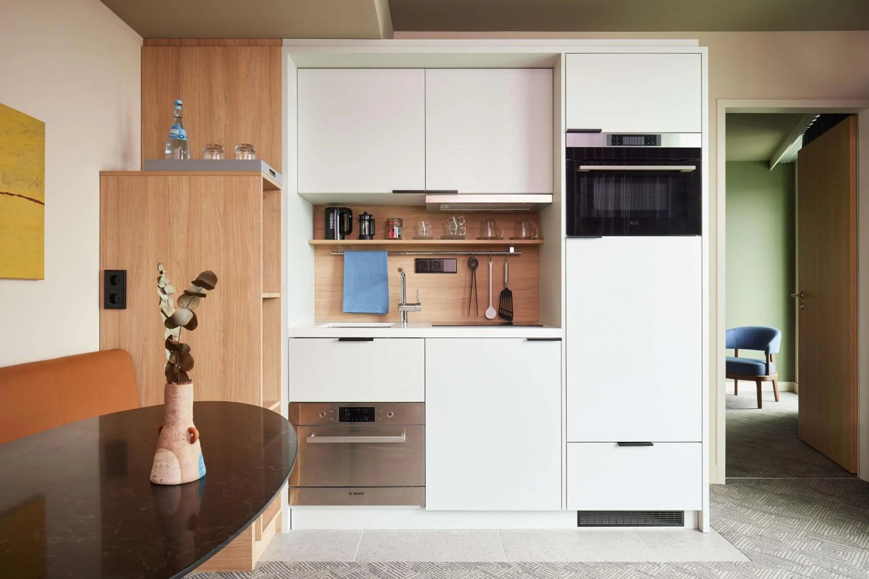 Kitchen or kitchenette in Adina Apartment Hotel Stuttgart