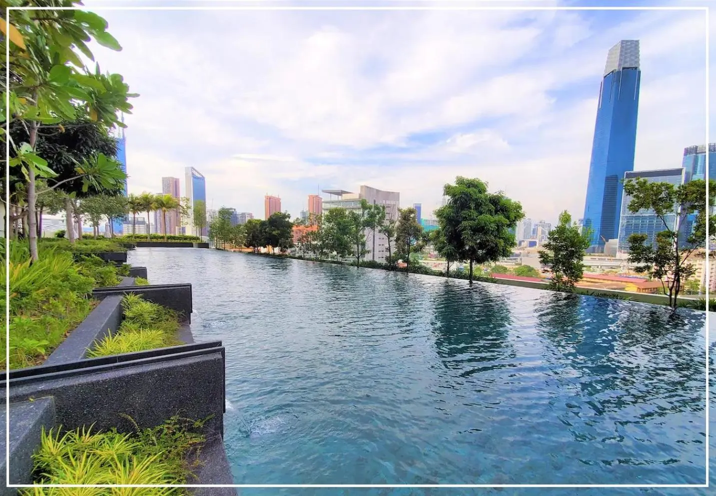 Swimming pool in Continew Residence by HomeBrickz