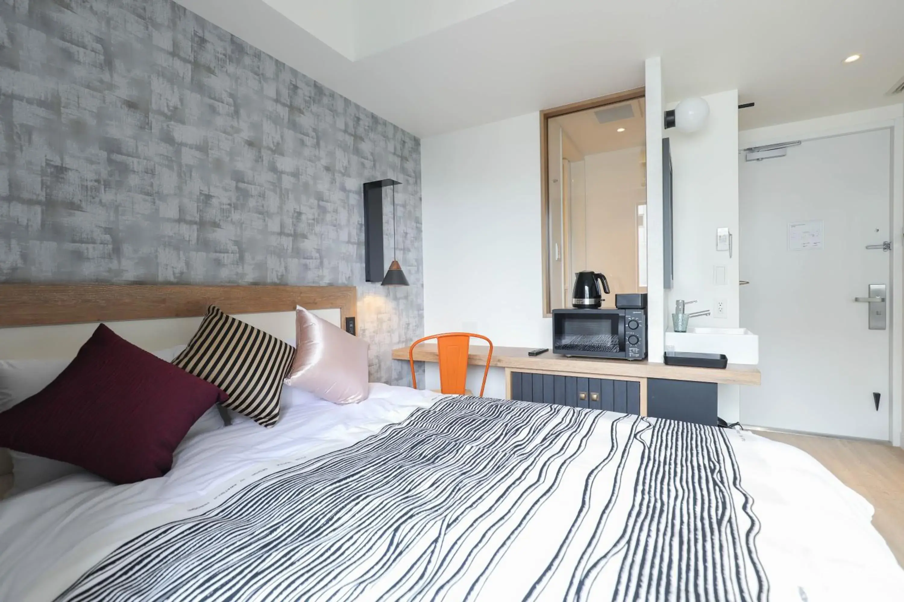 Bed in FFFFFF Hotel エフホテル Bed in FFFFFF Hotel エフホテル