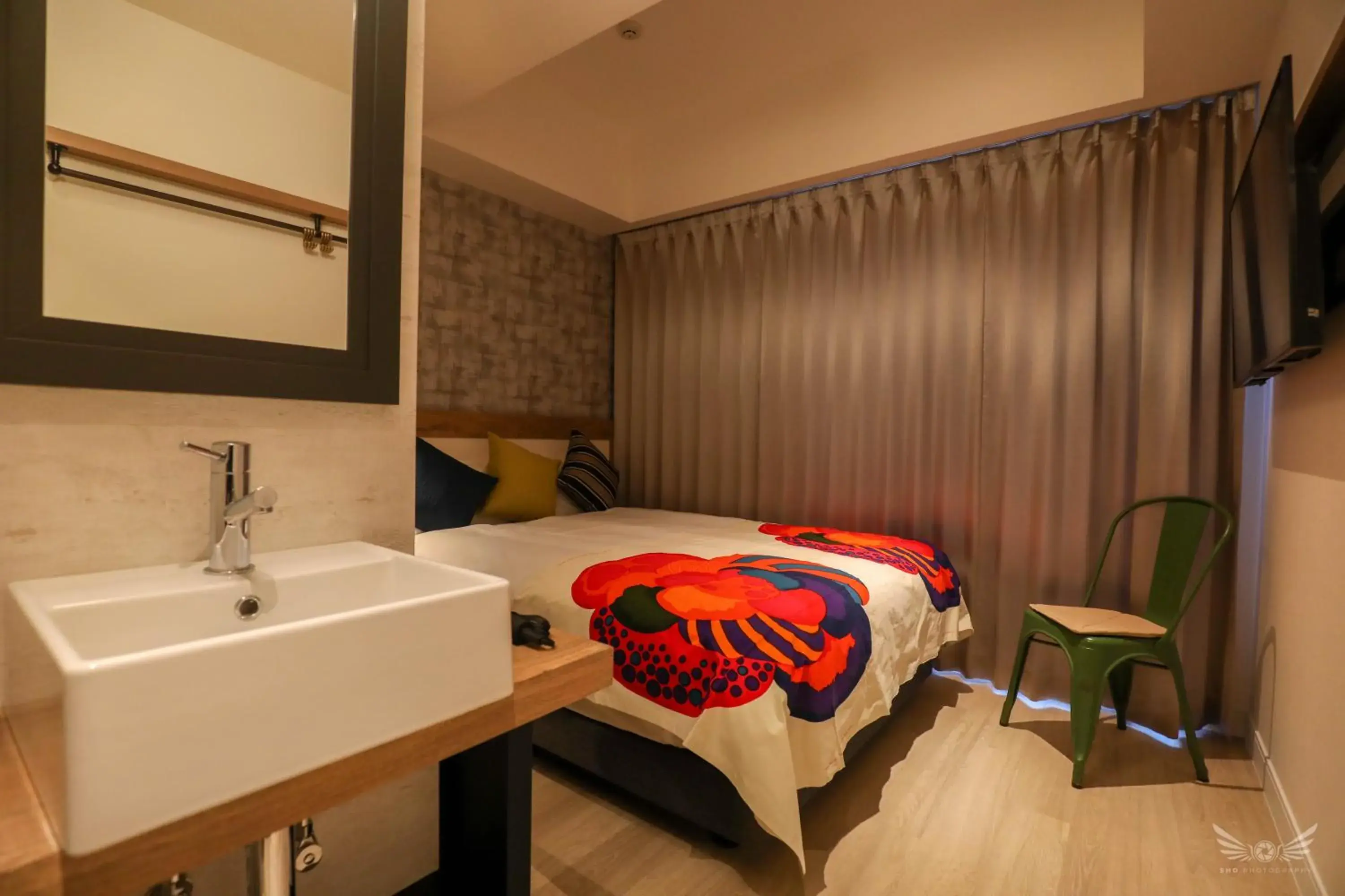 Bed in FFFFFF Hotel エフホテル Bed in FFFFFF Hotel エフホテル