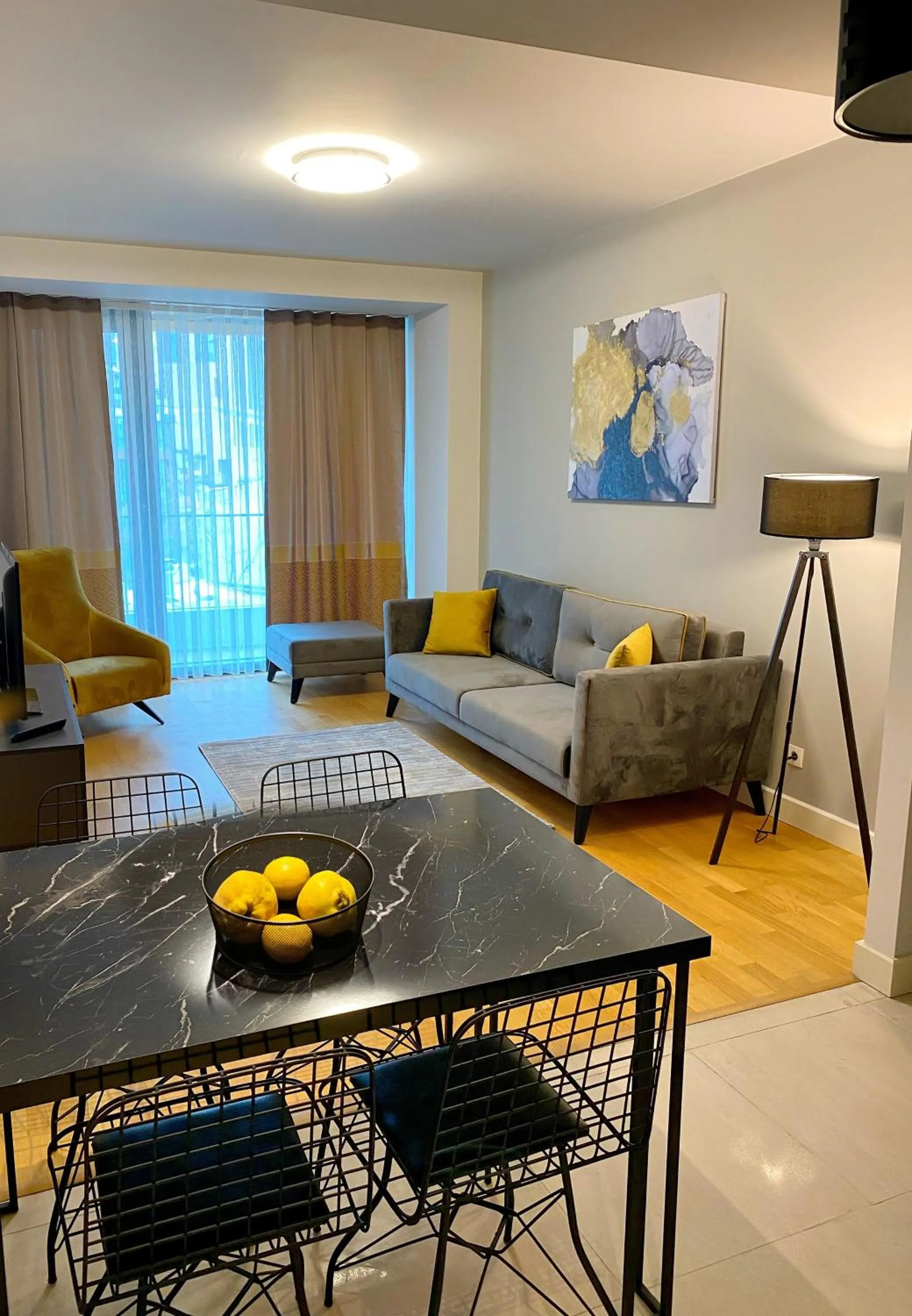 Living room in The Y Istanbul Suites