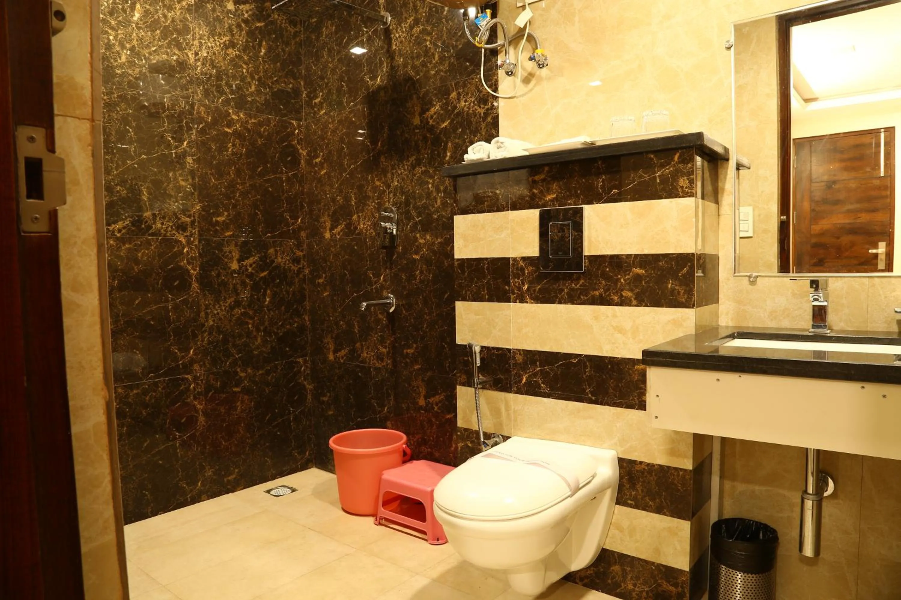 Bathroom in Hotel Kush Ganga - 50 Meter from Har ki Pauri, Haridwar