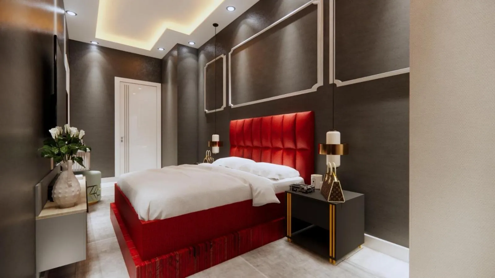Bed in iNALENS AİRPORT HOTEL