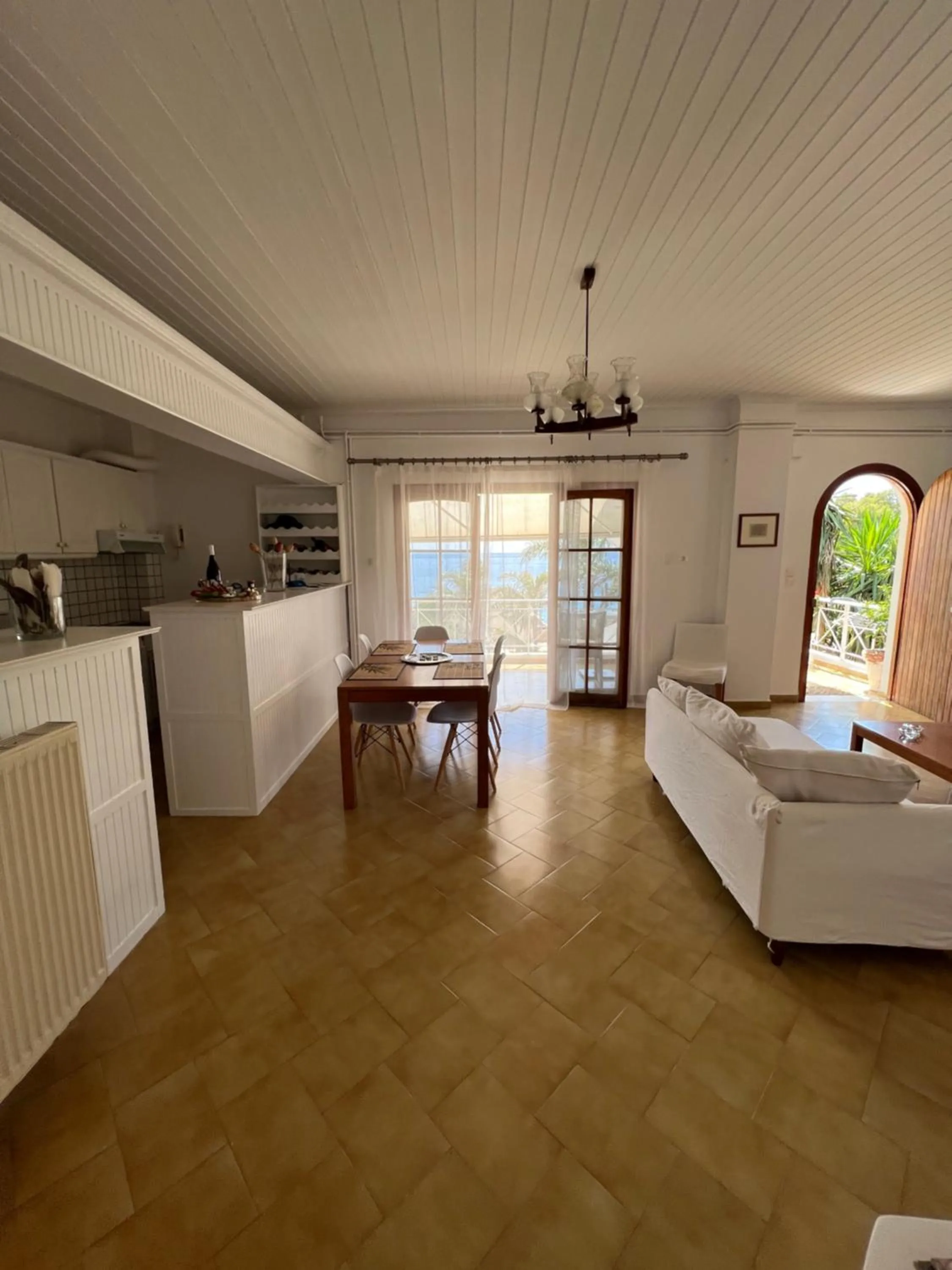 Kitchen or kitchenette, Bed in Stavento Apartments
