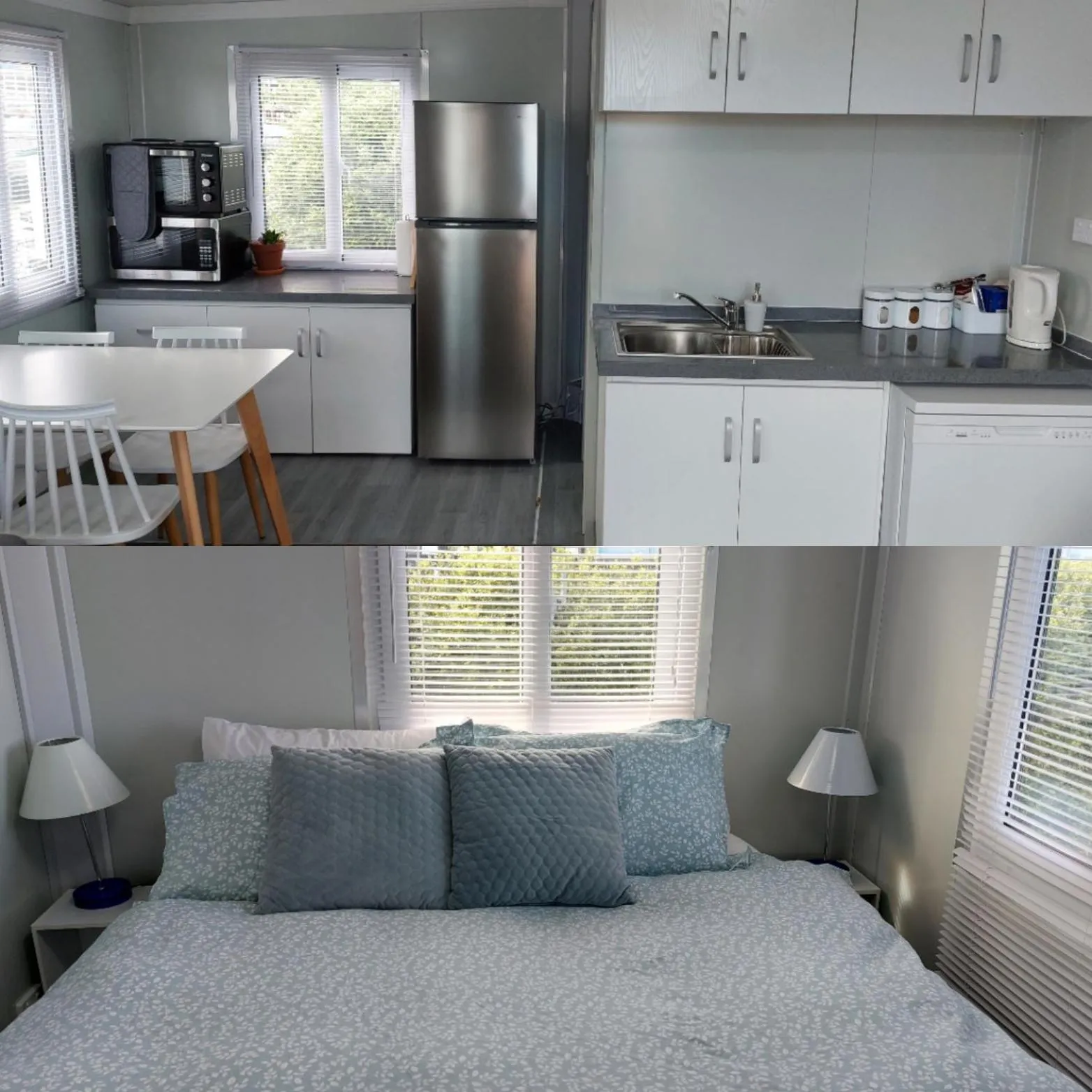 Kitchen or kitchenette in Self Contained 2BR holiday unit in Richmond Tasman
