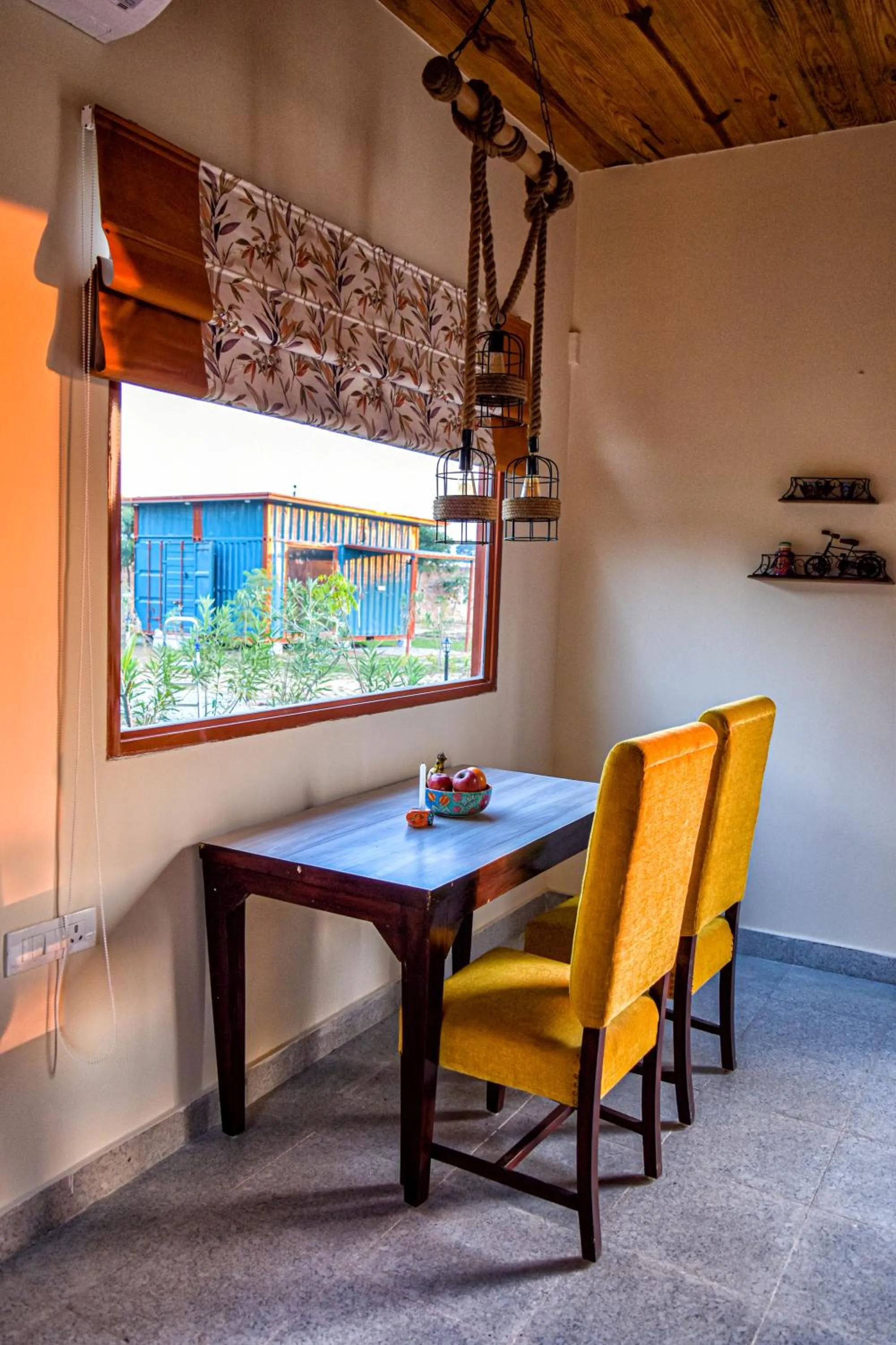 Seating area in Tree of Life Ecotainers Agra