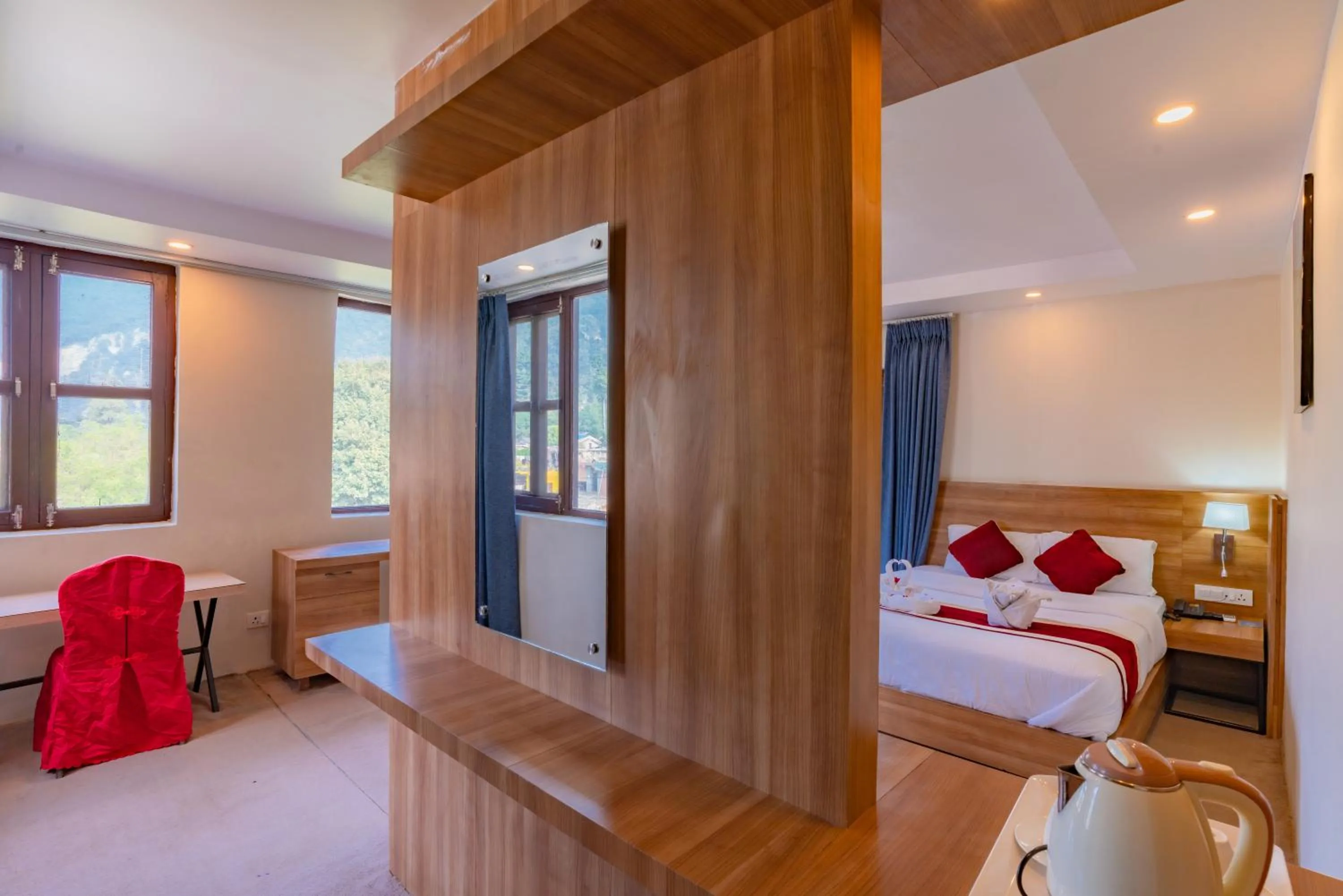 Bed in Siddhartha Resort, Chisapani