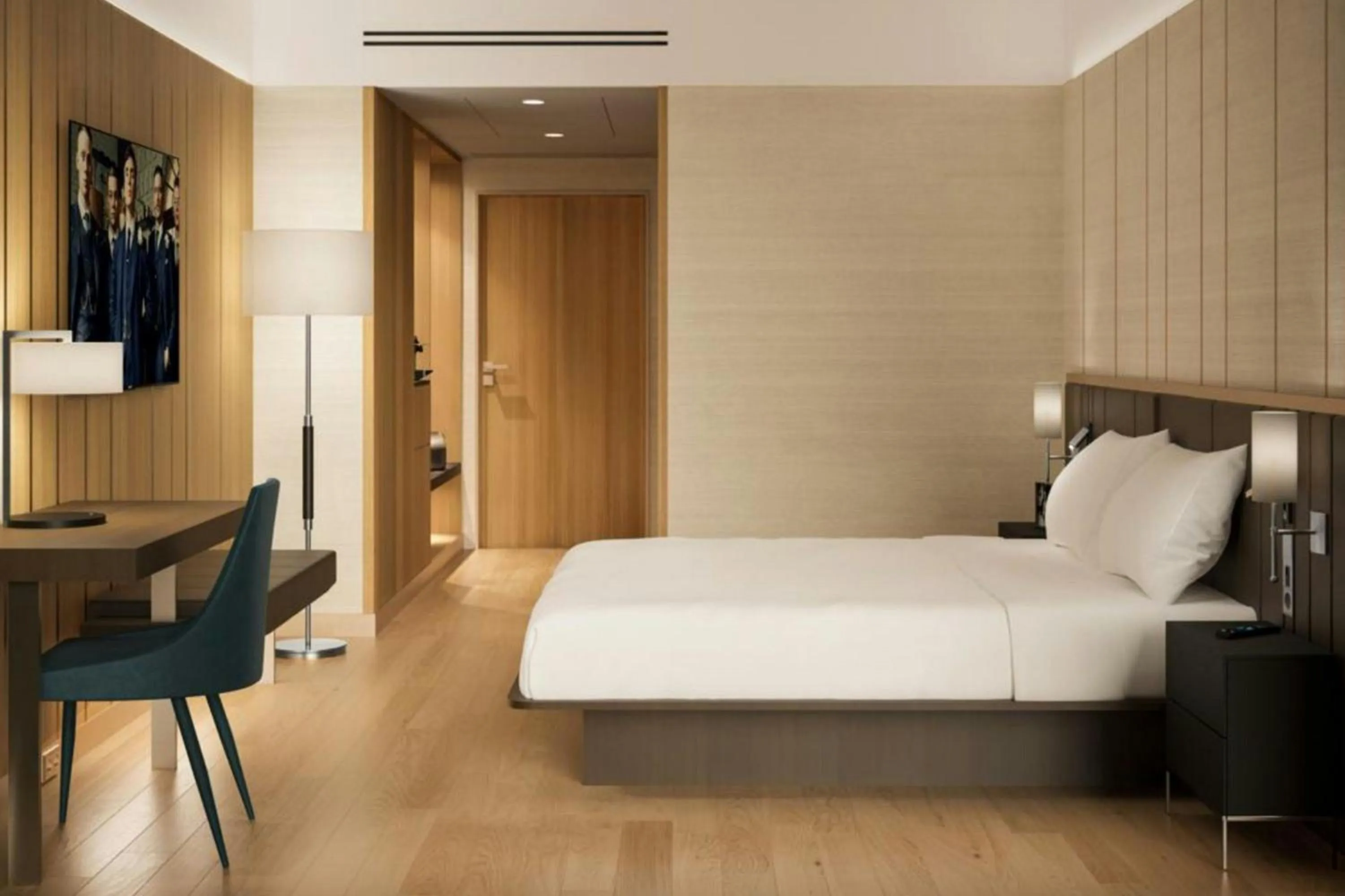 Bedroom, Bed in AC Hotel by Marriott Saint-Julien-en-Genevois