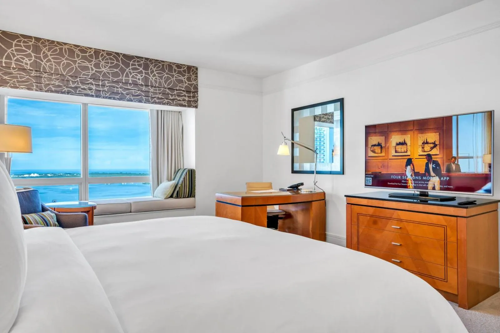 View (from property/room), Bed in 2 Bedroom OR King Studio Suites Four Seasons Hotel Miami Free Wi-Fi & Free Parking