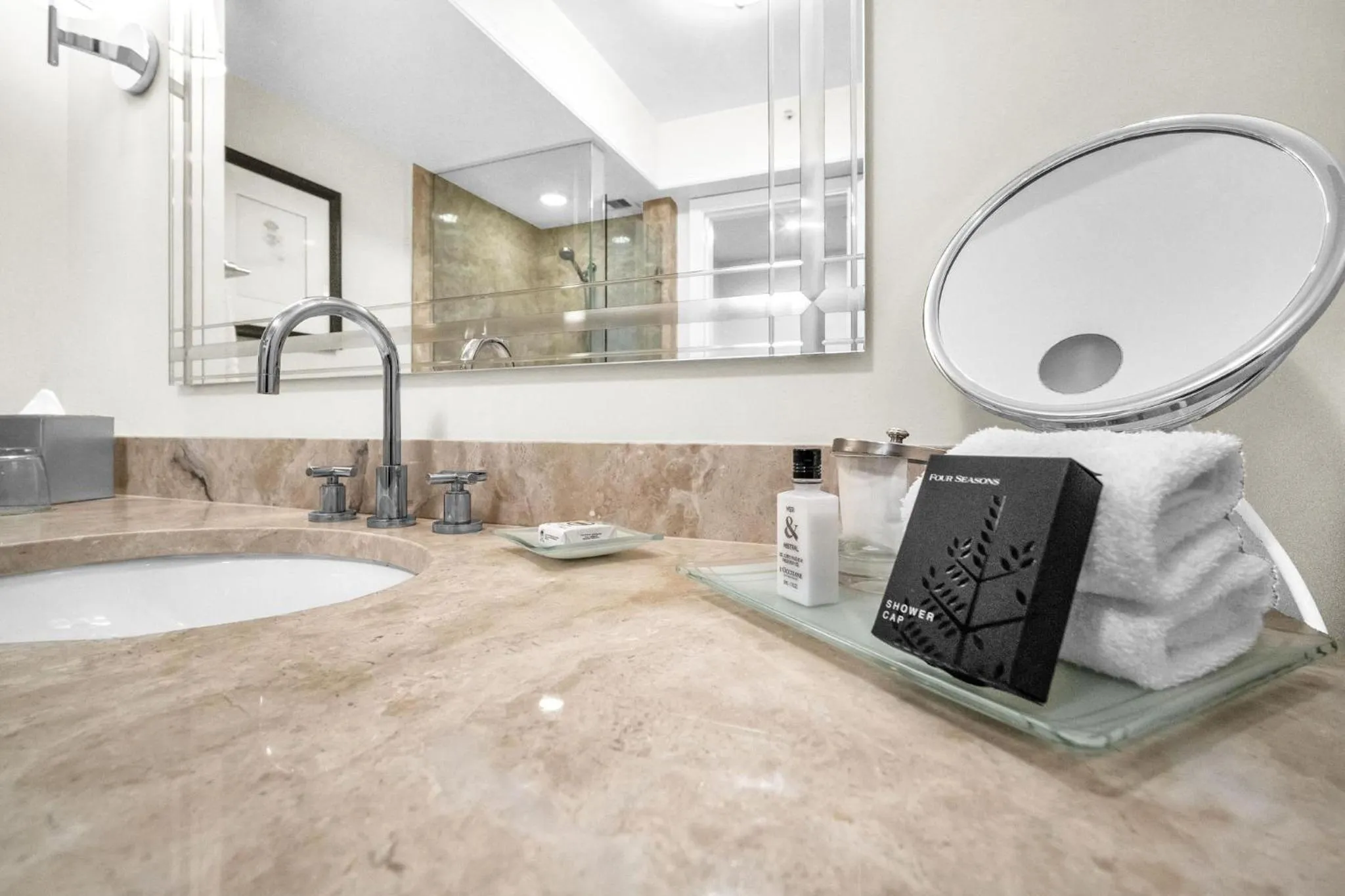 Bathroom in 2 Bedroom OR King Studio Suites Four Seasons Hotel Miami Free Wi-Fi & Free Parking