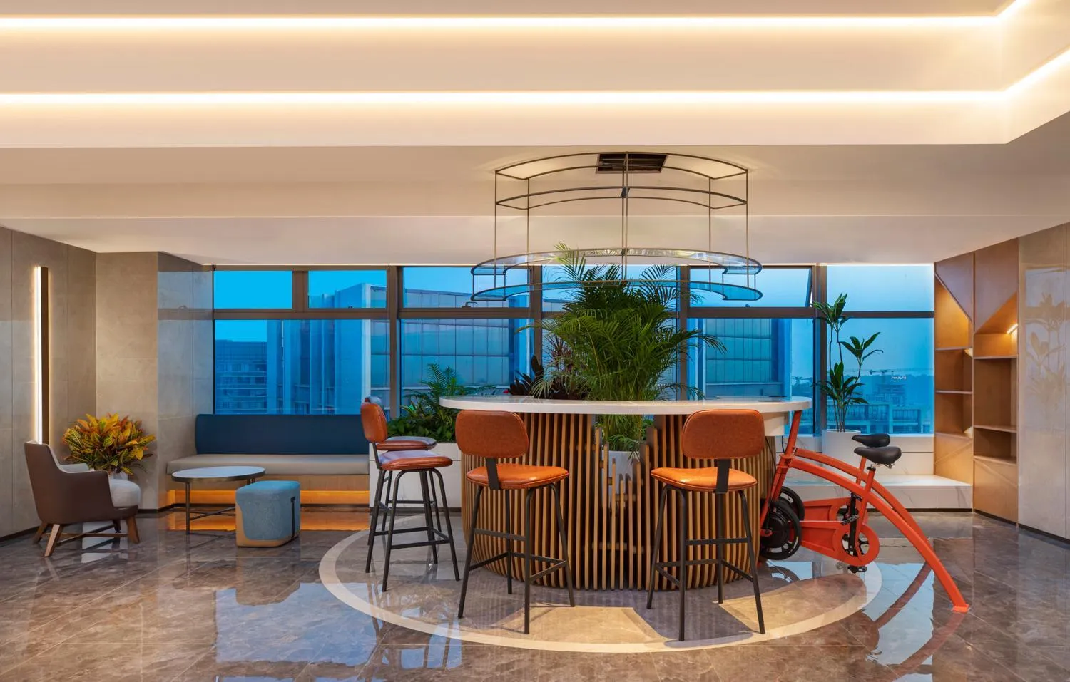 Lounge or bar in EVEN Hotel Chengdu Jinniu by IHG