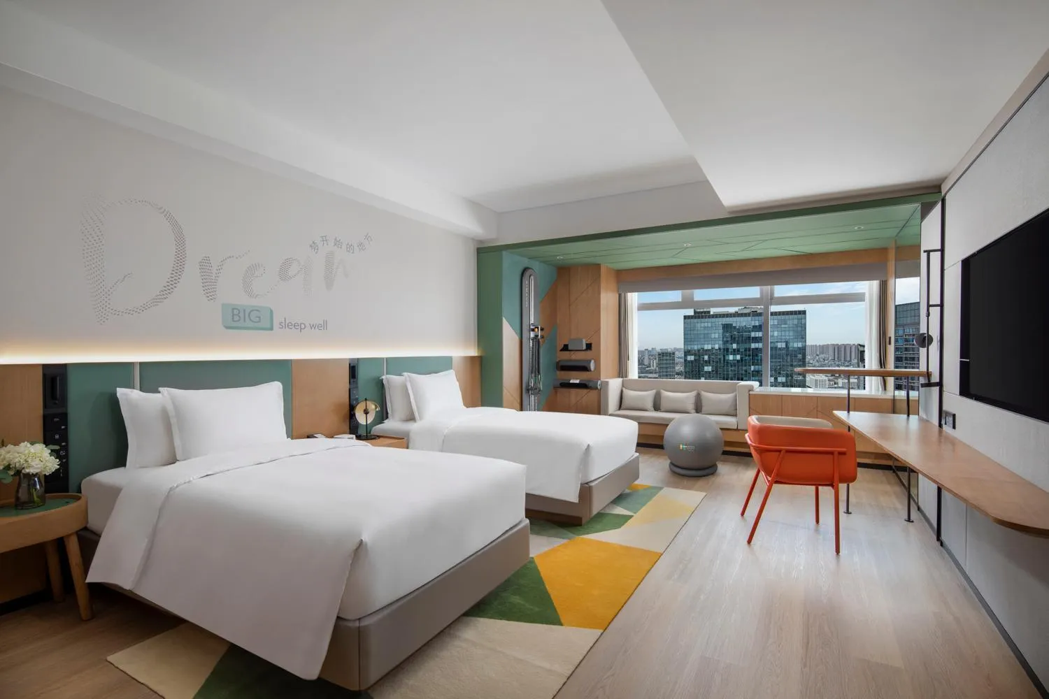 Photo of the whole room, Bed in EVEN Hotel Chengdu Jinniu by IHG