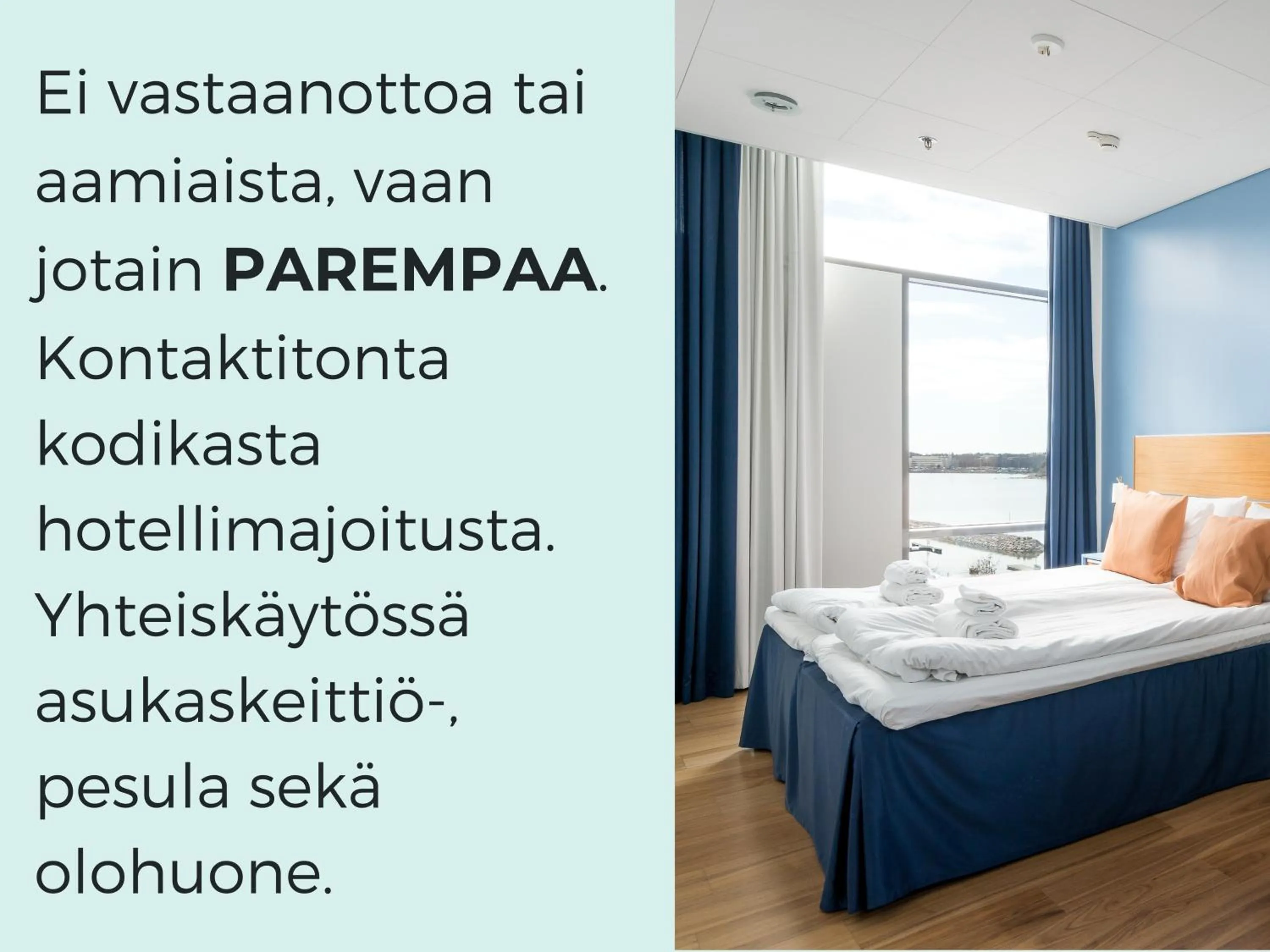 Property building, Bed in Hiisi Hotel Helsinki Jätkäsaari