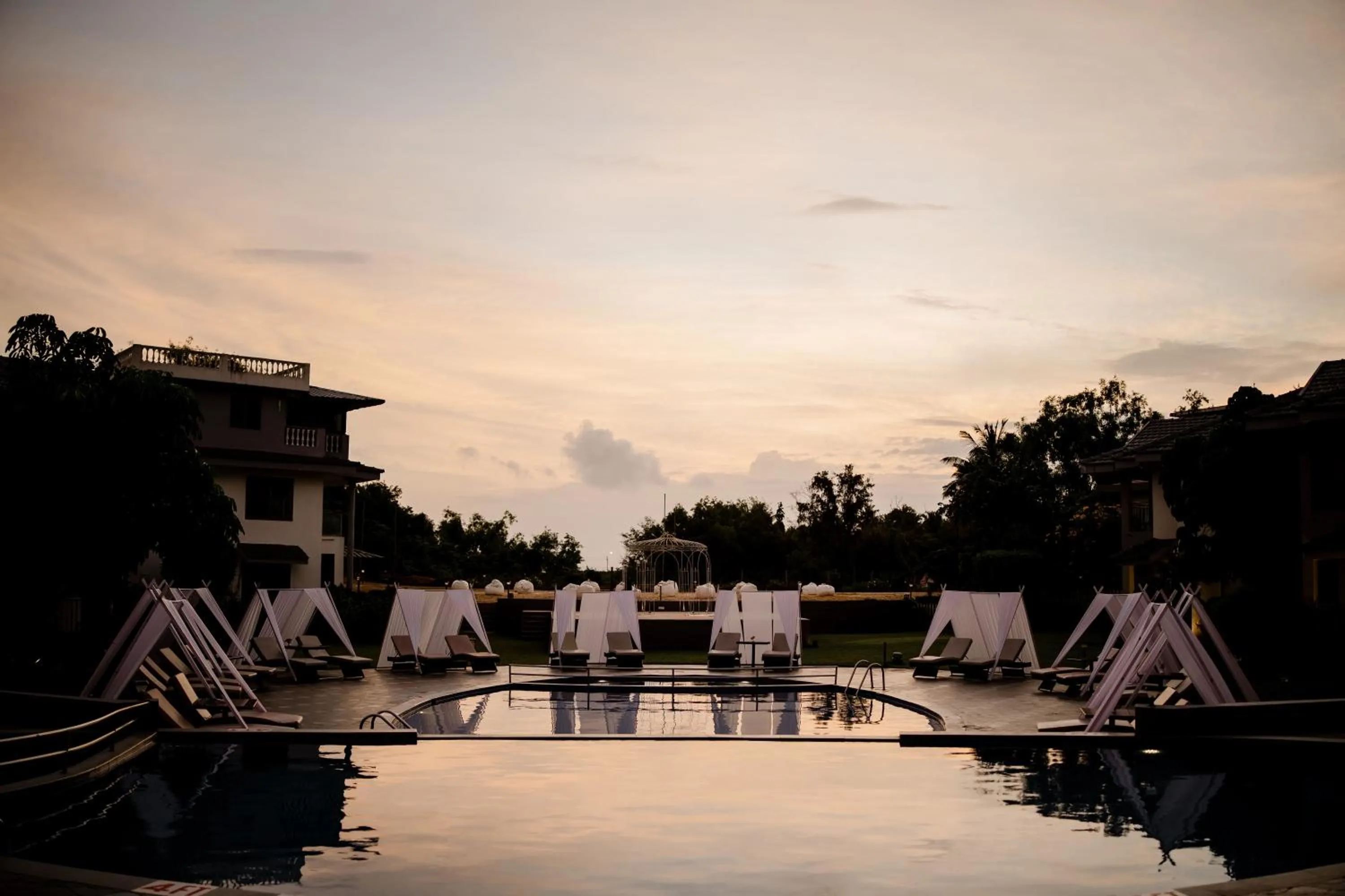 Pool view in Regenta Baywatch Resort, Goa