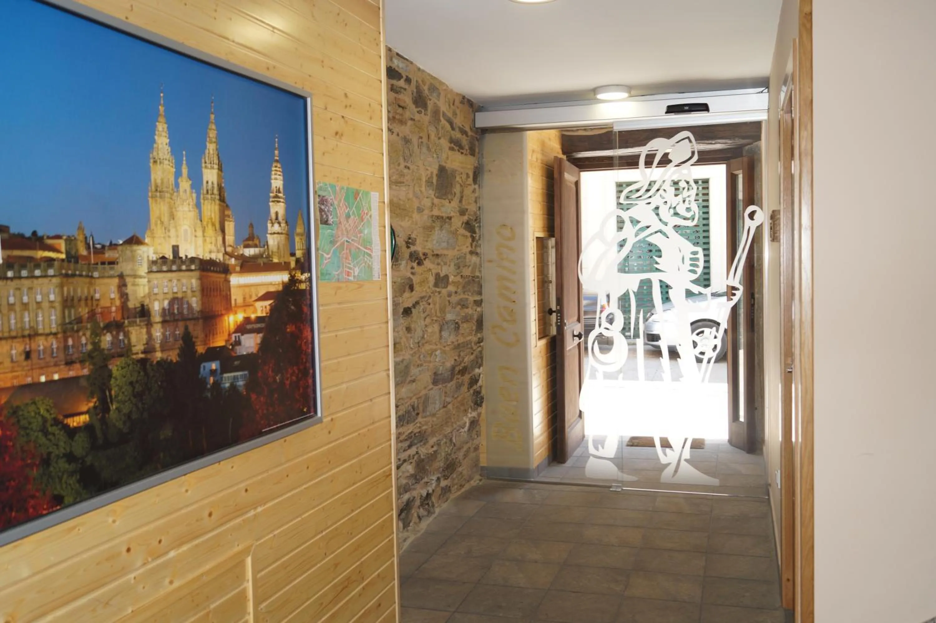 Lobby or reception in Albergue San Anton