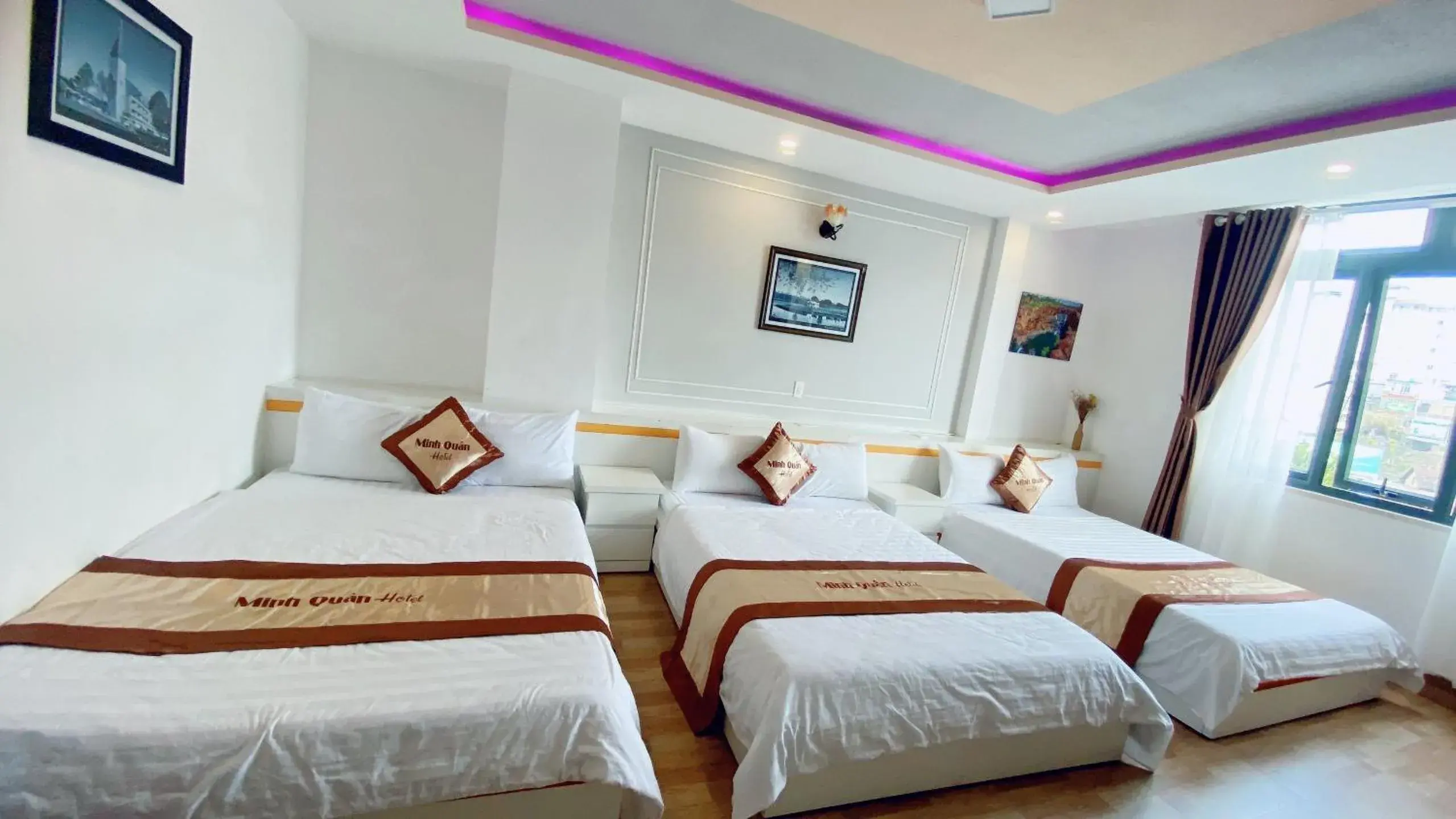 Bed in Minh Quan Hotel Bed in Minh Quan Hotel