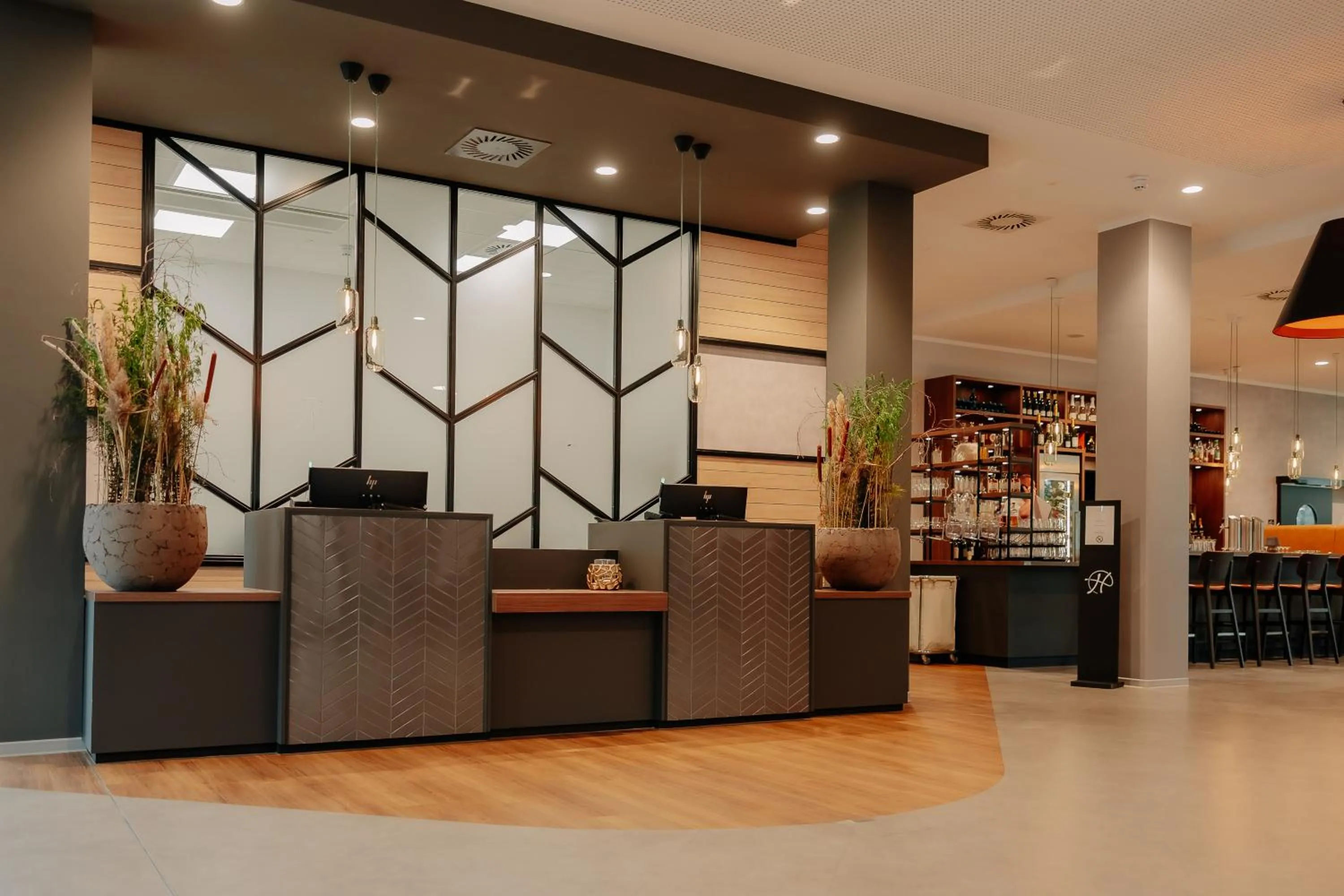 Lobby or reception in VIA PLAZA Meppen by Hackmann