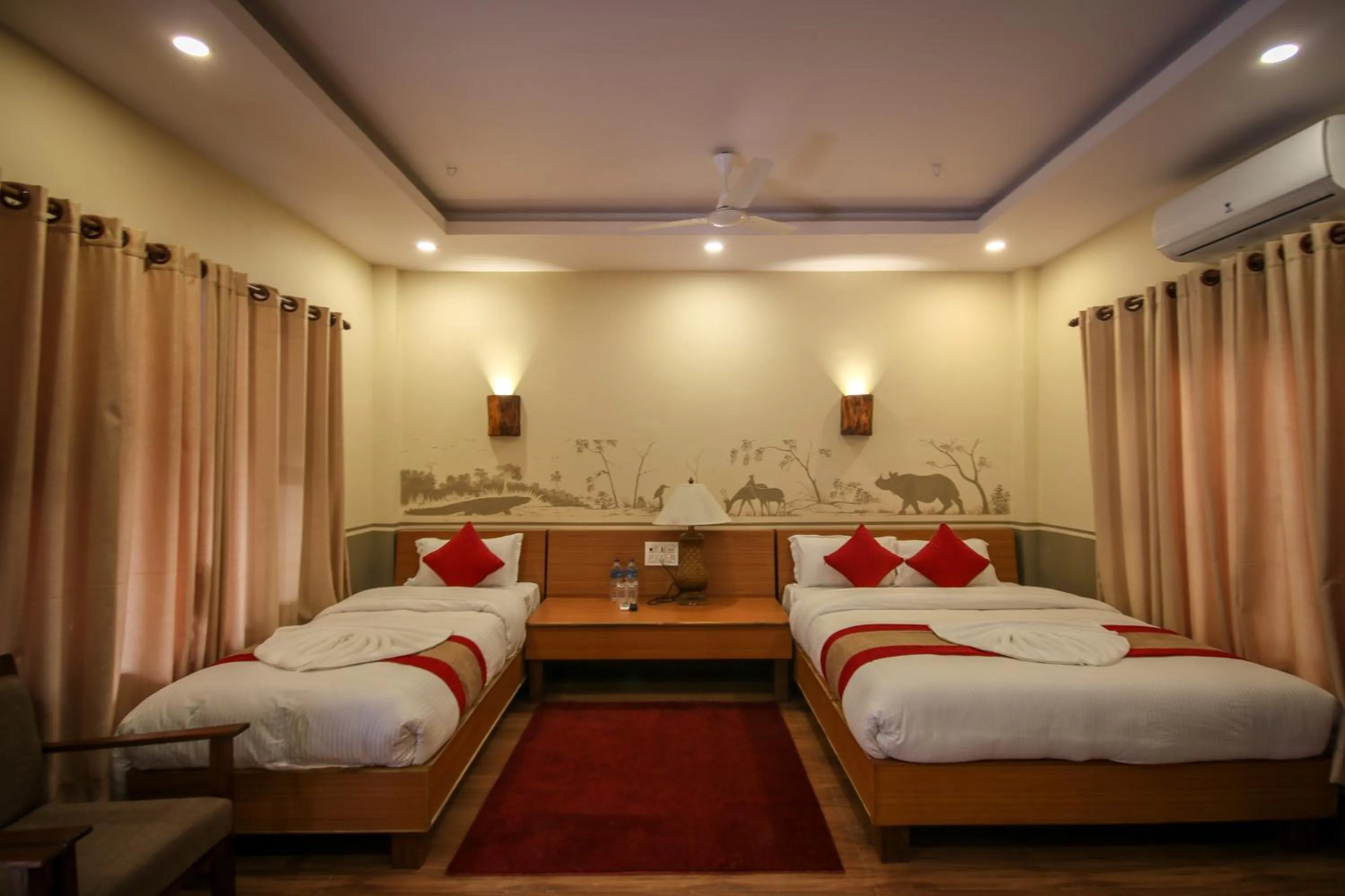 Bed in Jungle Safari Resort