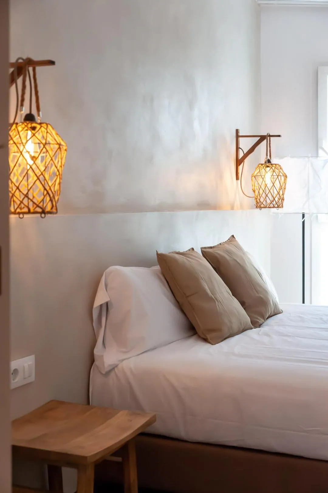 Bed in Hostal Es Niu de Tamariu