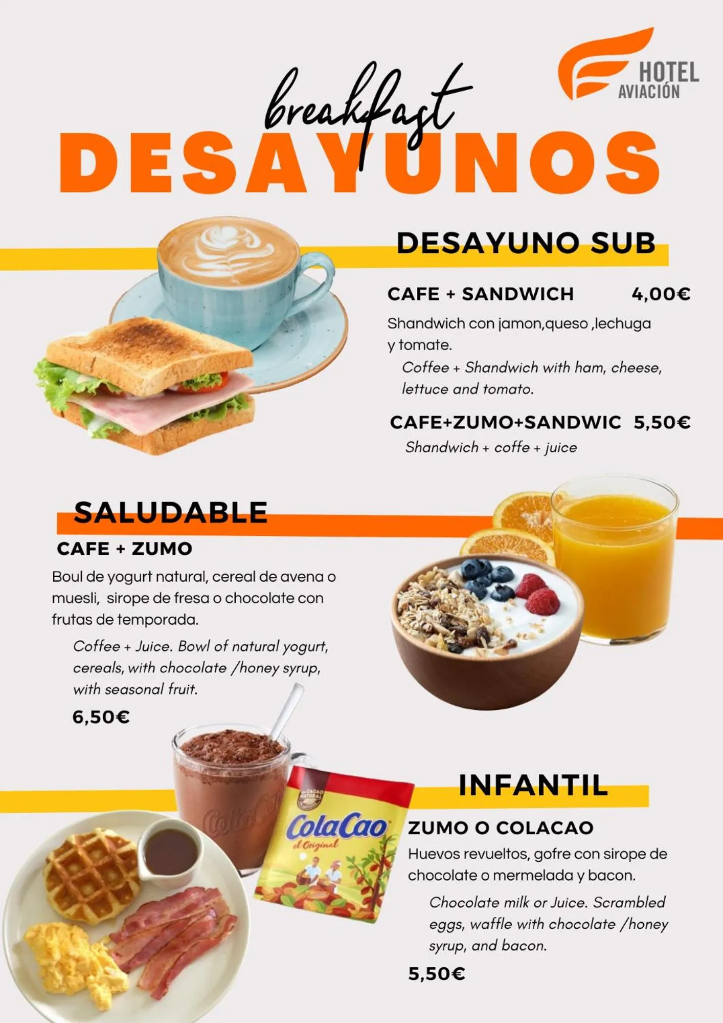 Breakfast in HOTEL AVIACIOn