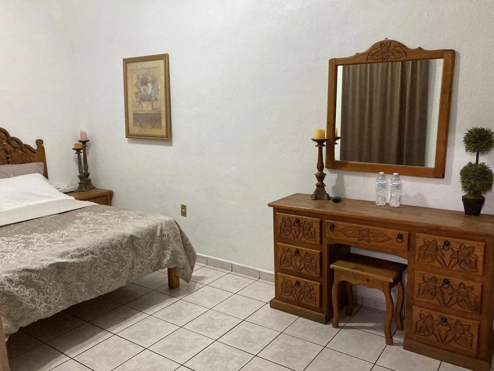 Bed in Hostal Casa Blanca