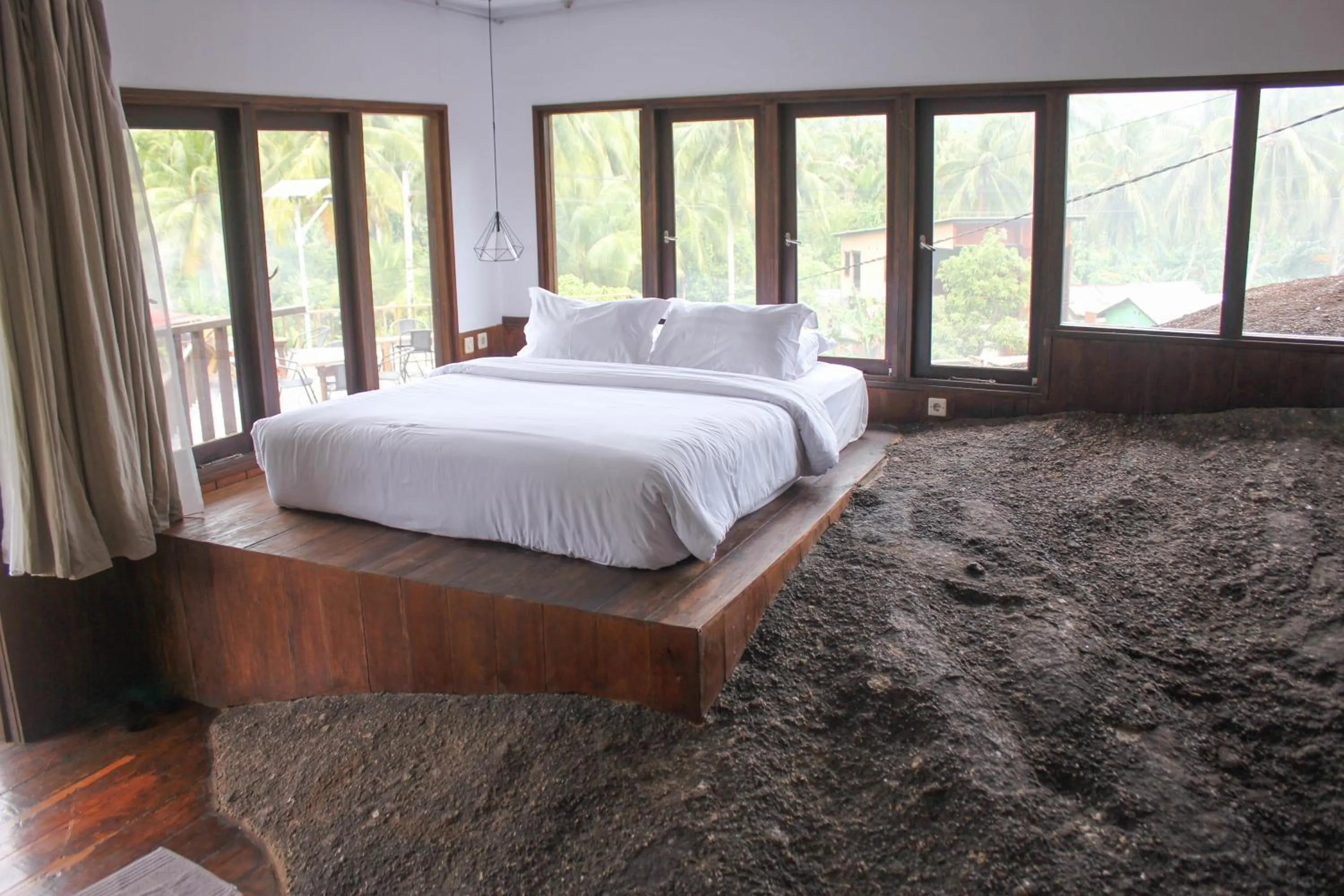 Bed in Natuna Dive Resort